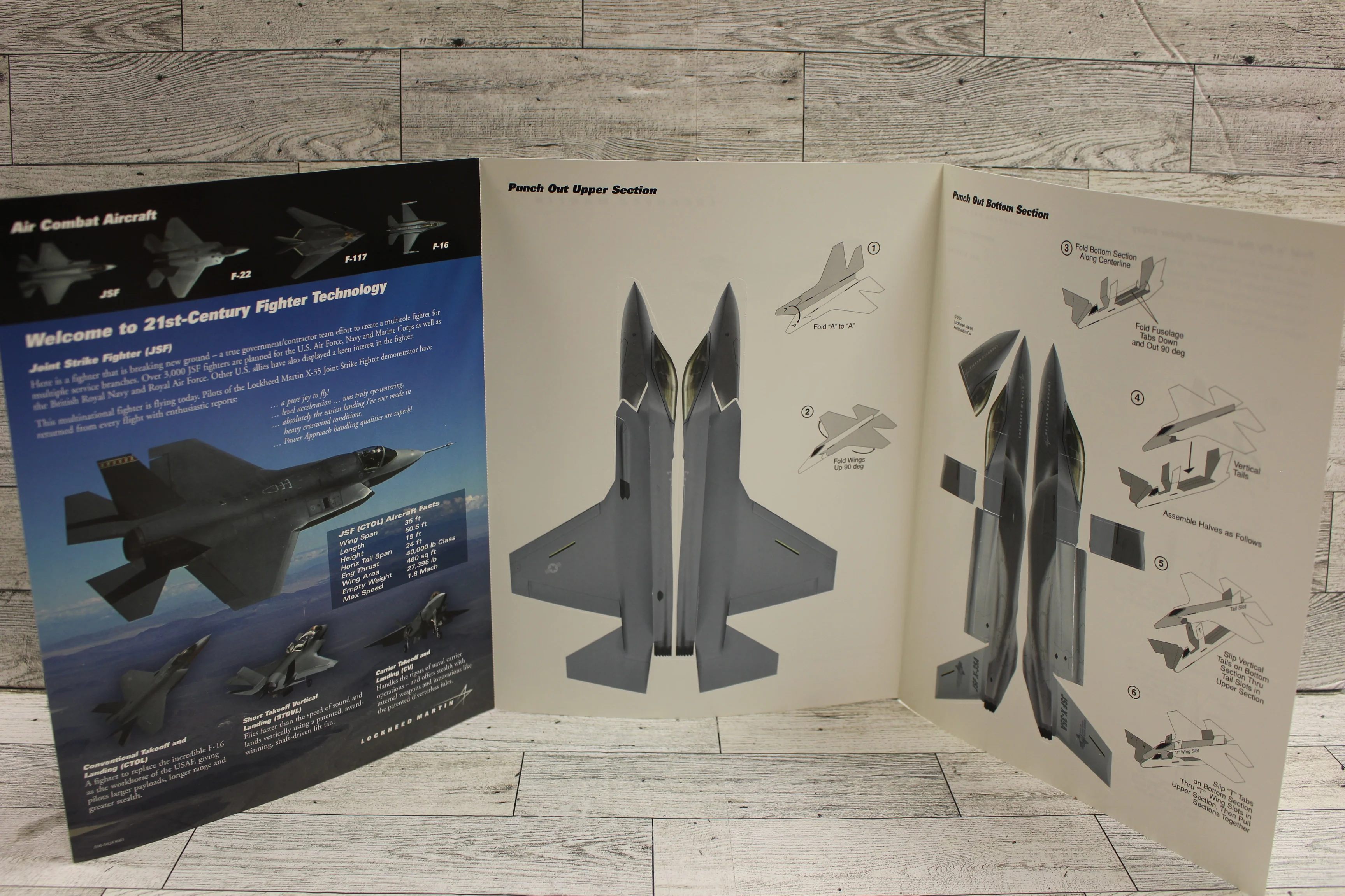 Lockheed Martin Joint Strike Fighter JSF Paper Airplane - New - Image 3