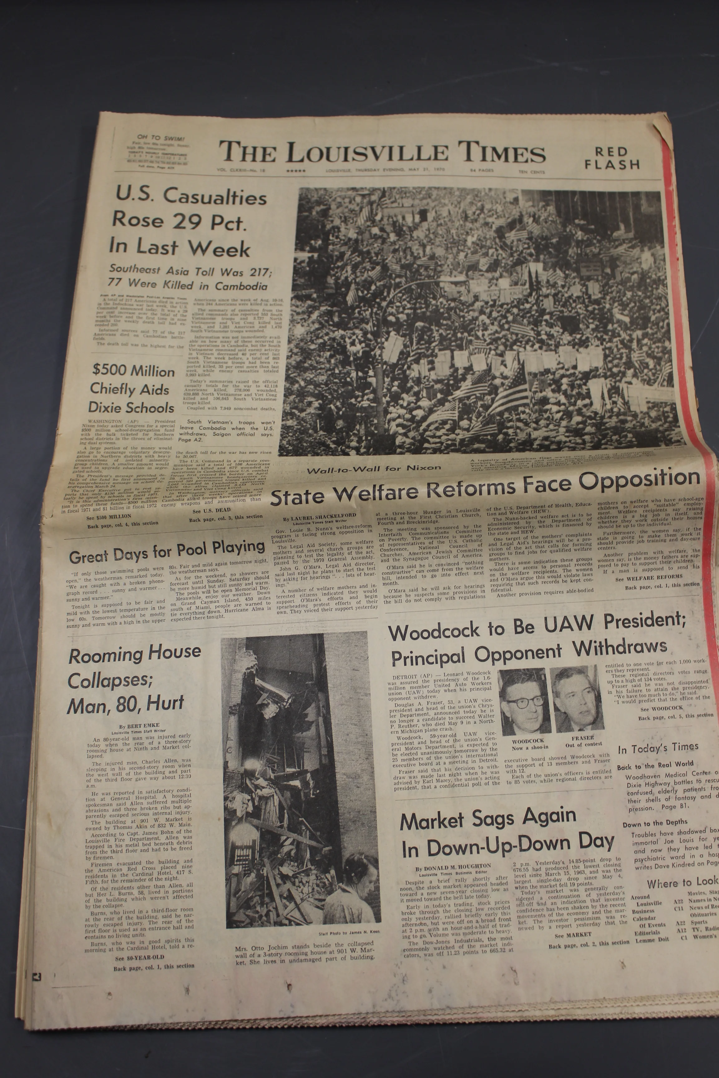 Louisville Times, May 21, 1970, Wall To Wall For Nixon - Image 2