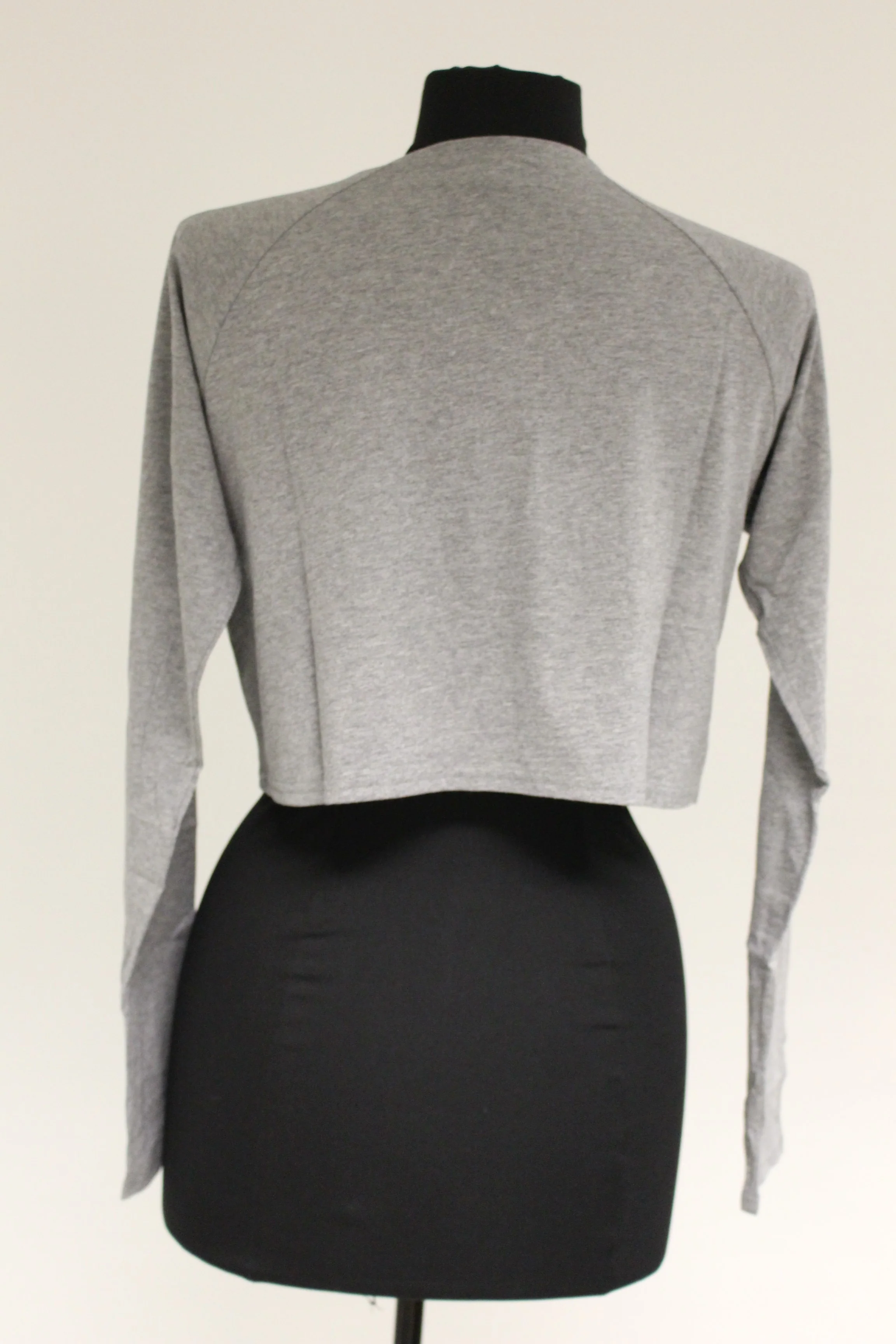 Mae Ladies Crop Top, Size: Small, Grey, New! - Image 2