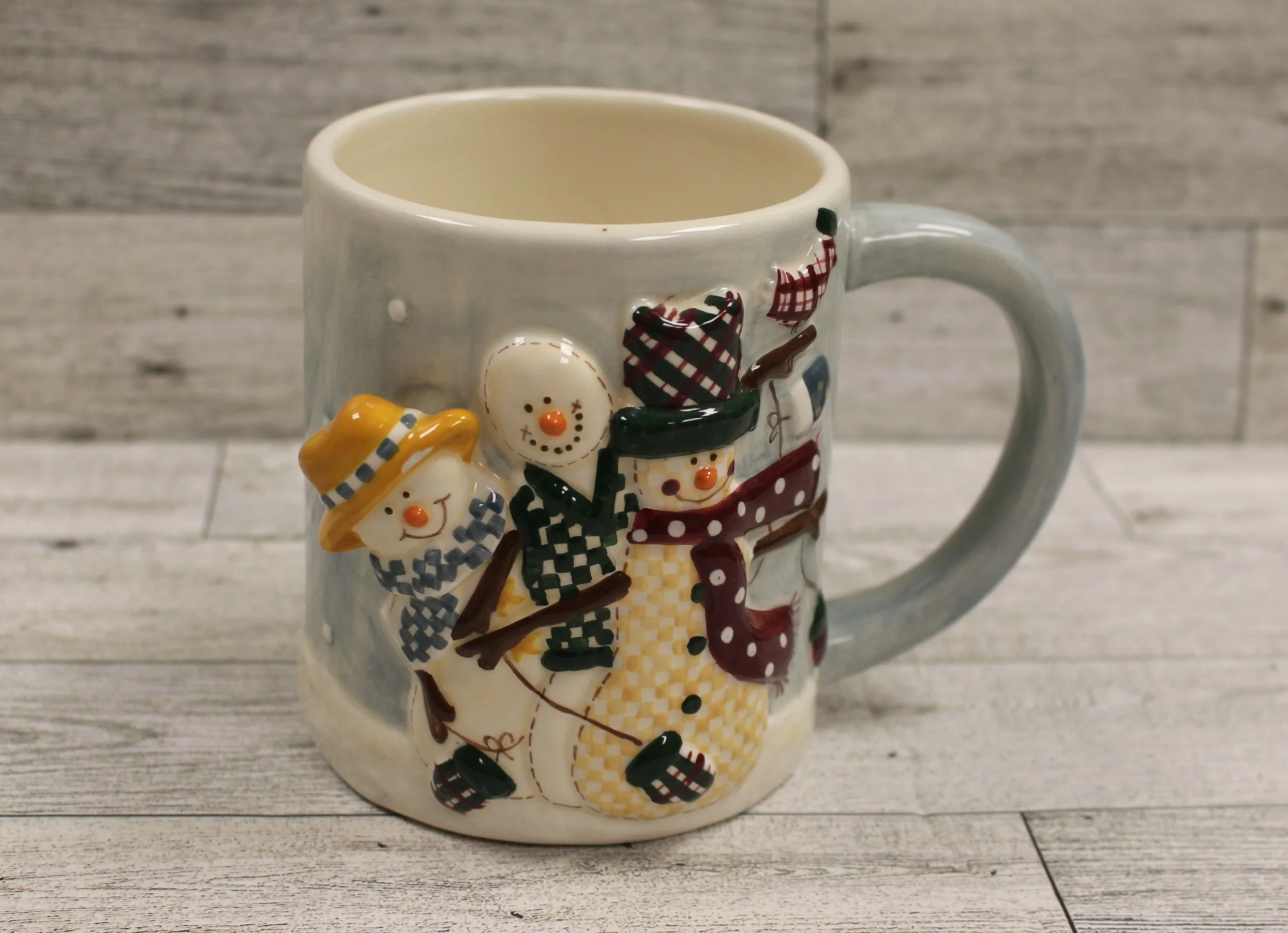 Make The Season Bright Snowman Winter Family Coffee Mug Cup - Used (Style 2)