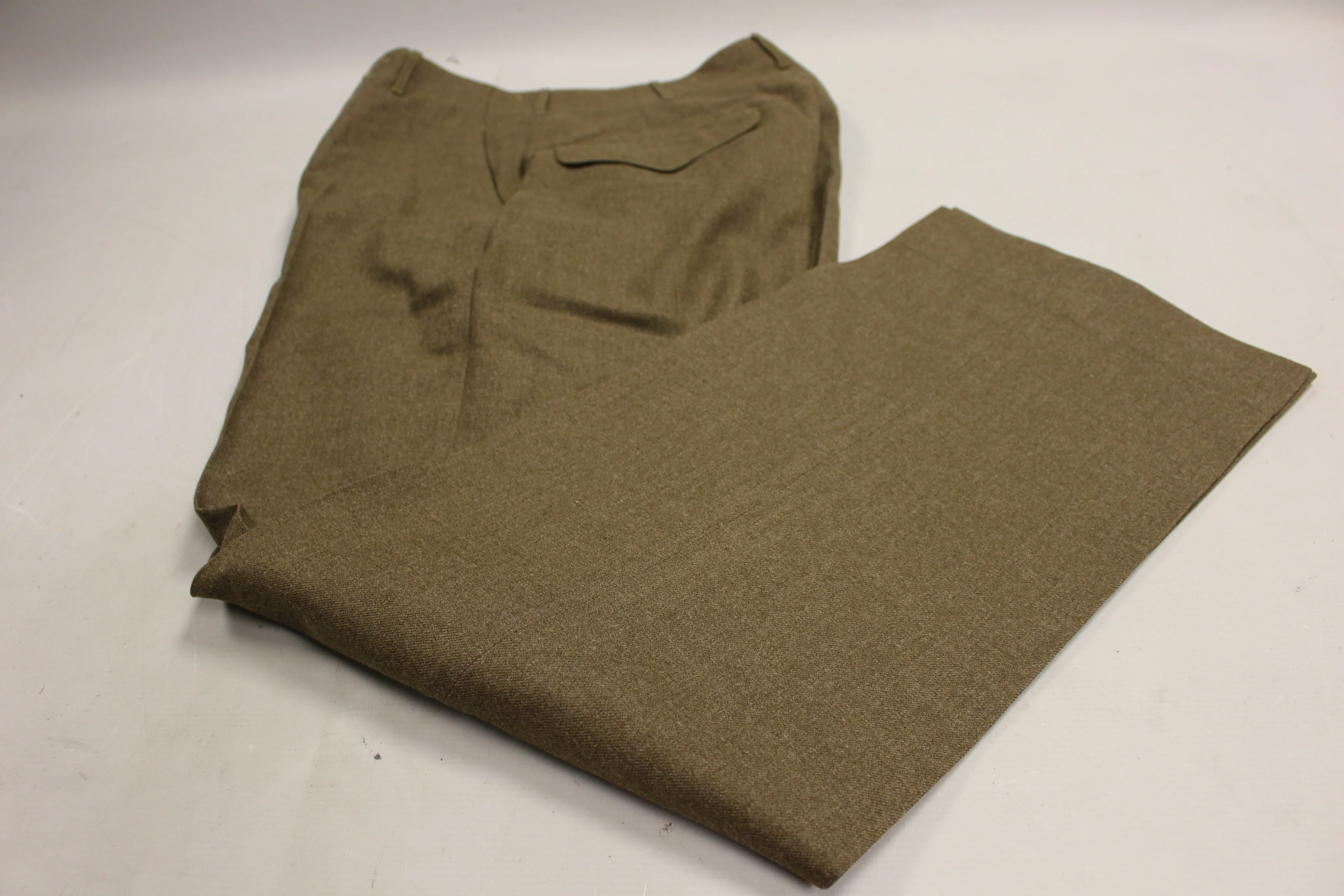 Marine Corp Men's Serge Green Wool Trousers - 32R - Used