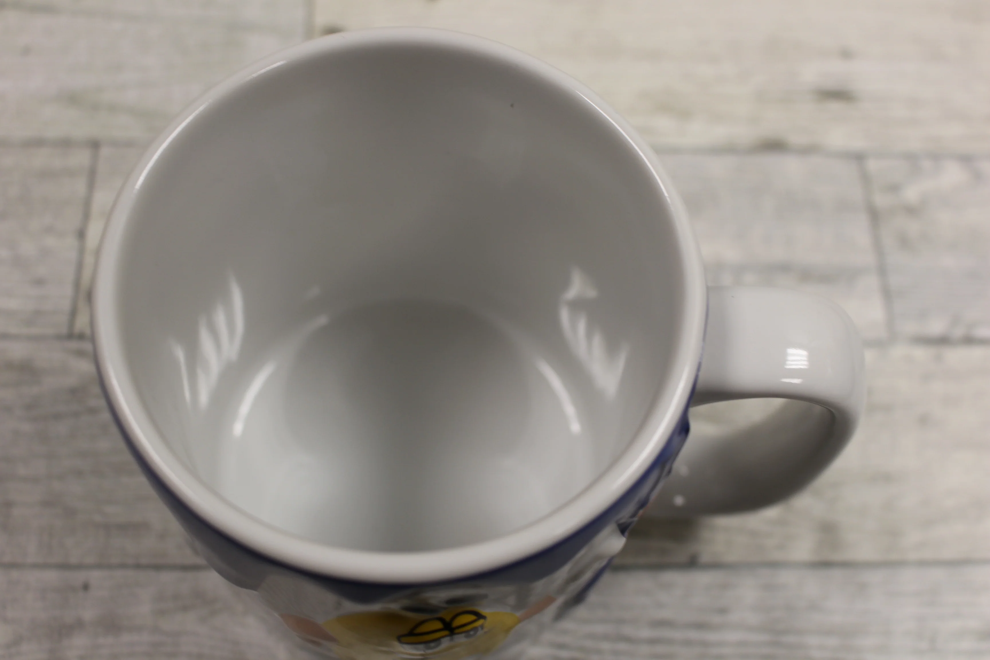 Mars M&M's Ceramic 3D Coffee Cup Mug - Blue Yellow Red Candy Paint Brush - Used - Image 5