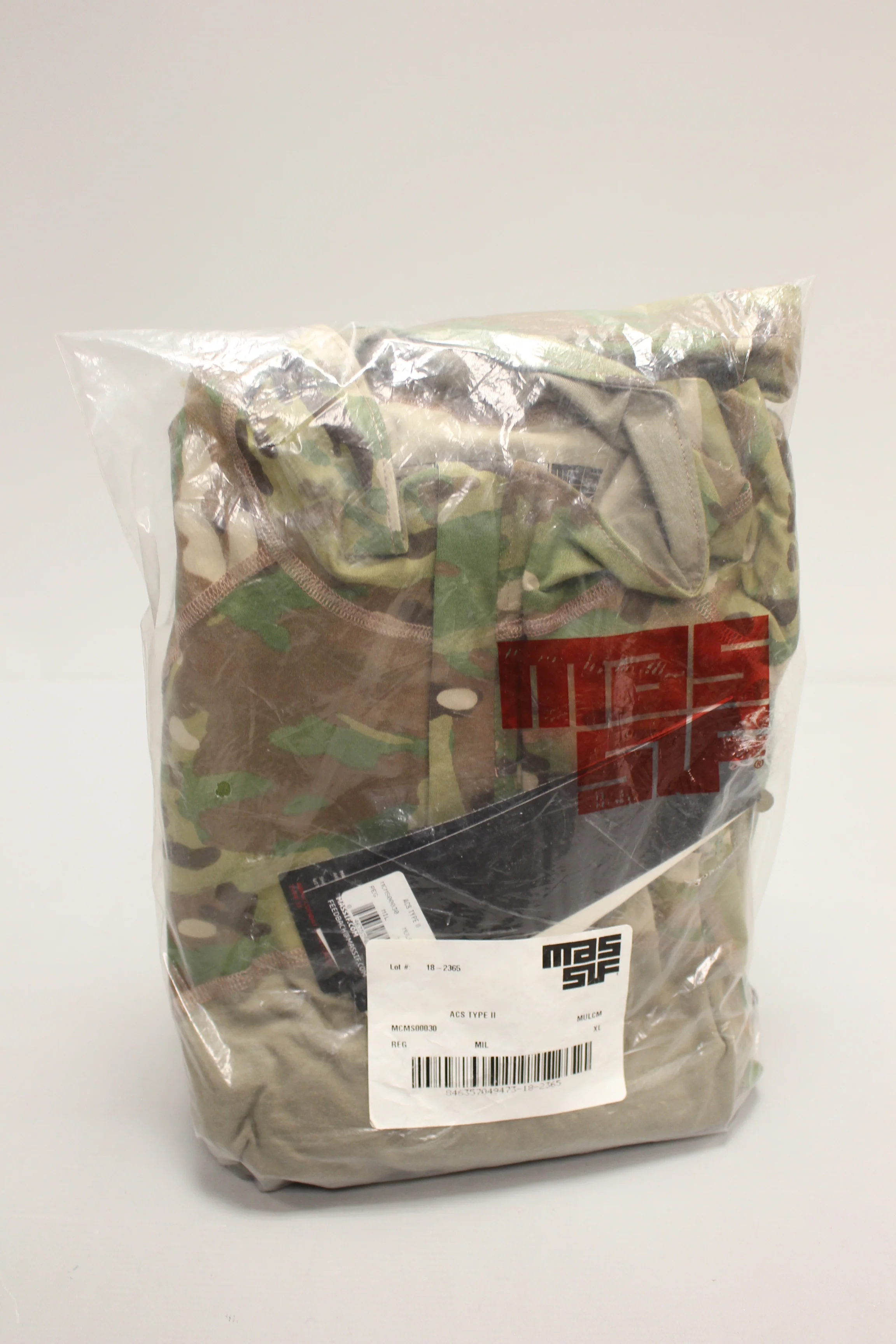 Massif Army Multicam/OCP ASC Type II Quarter Zip Combat Shirt (FR) - X-Lg - New - Image 3