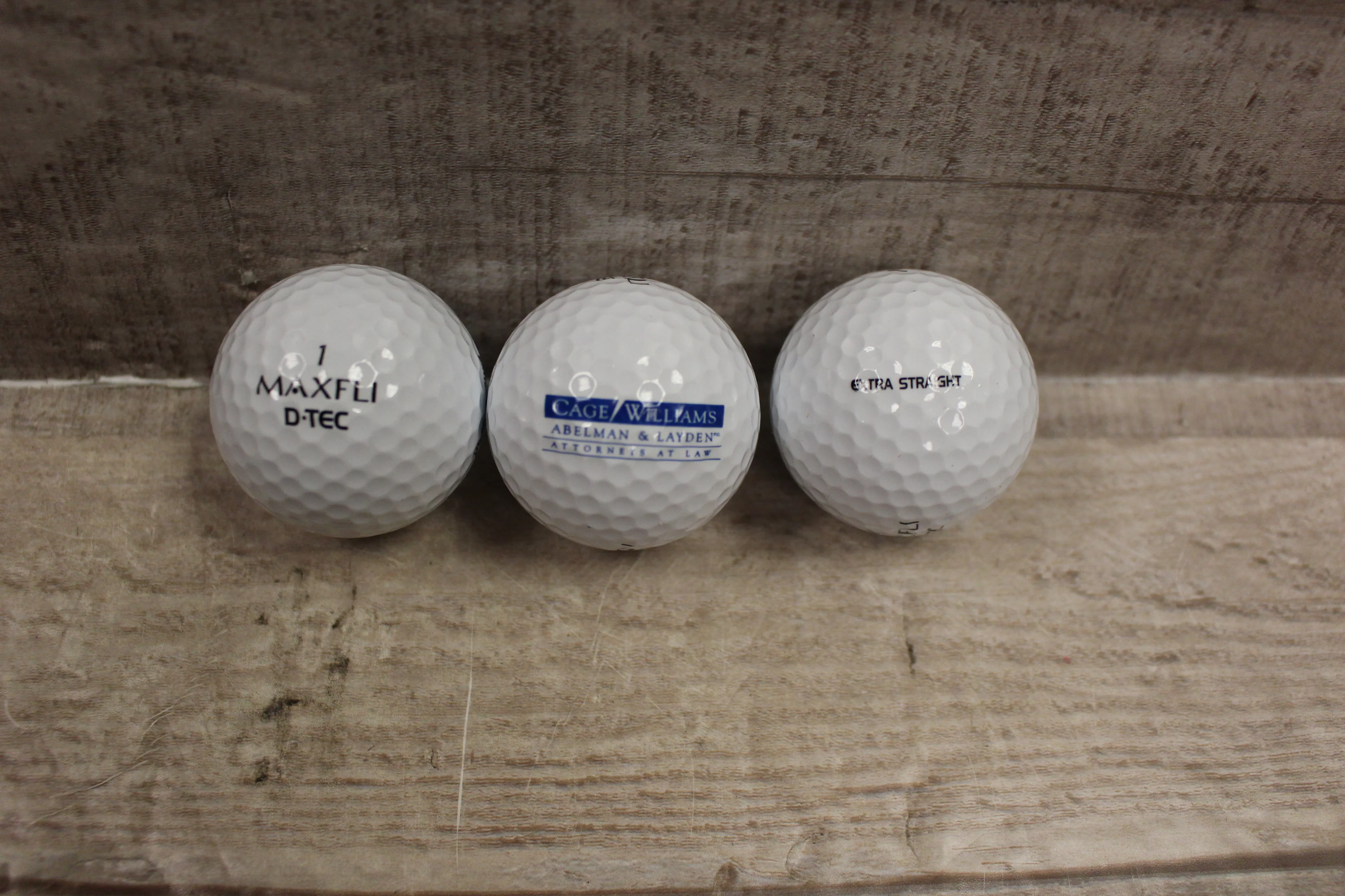 Maxfli DTEC Distance Golf Balls Cage Williams Attorney Promotion Set Of 3 -New - Image 2