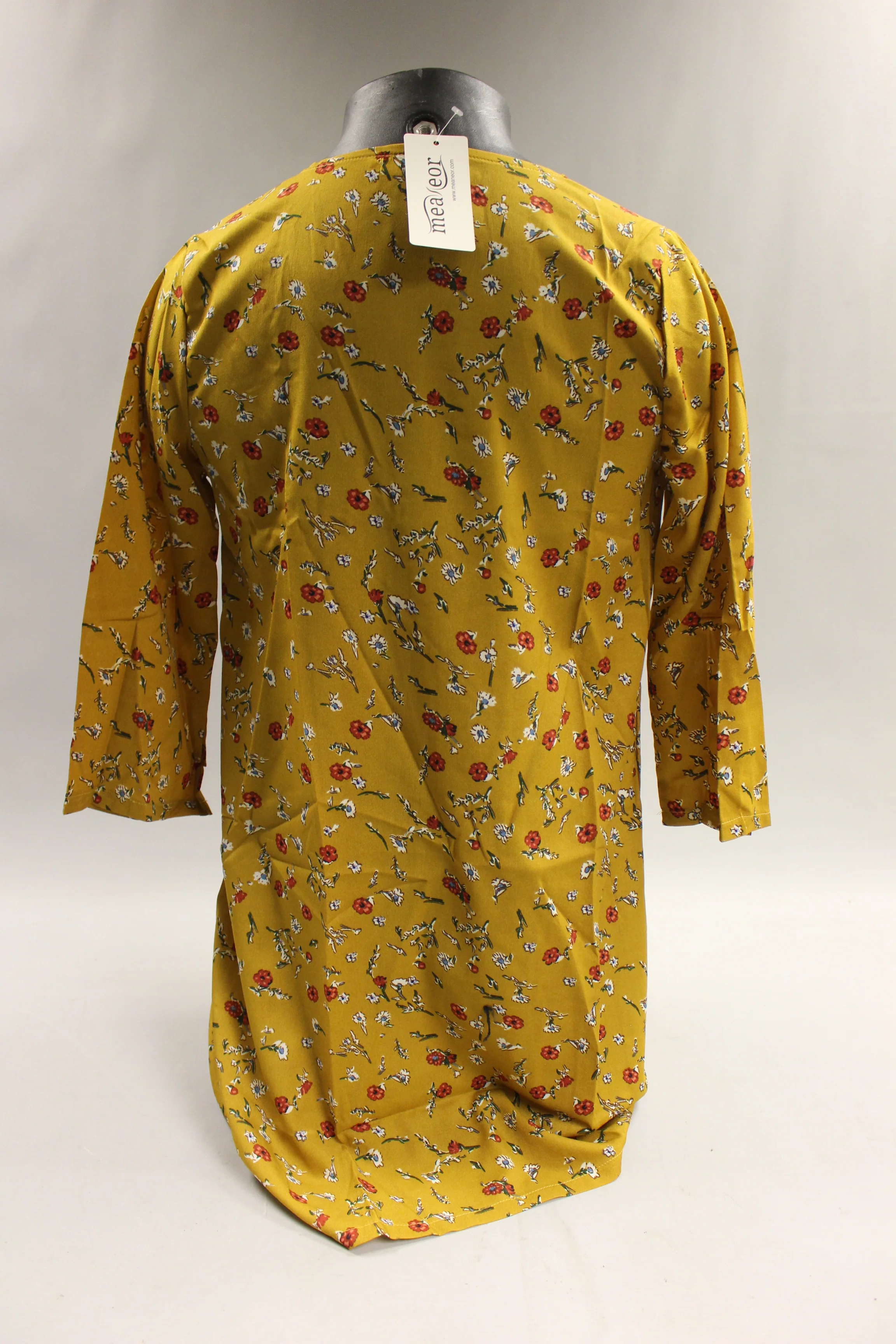Meaneor Women's Floral Print V Neck Shirt Dress - Size S -Floral -New - Image 2