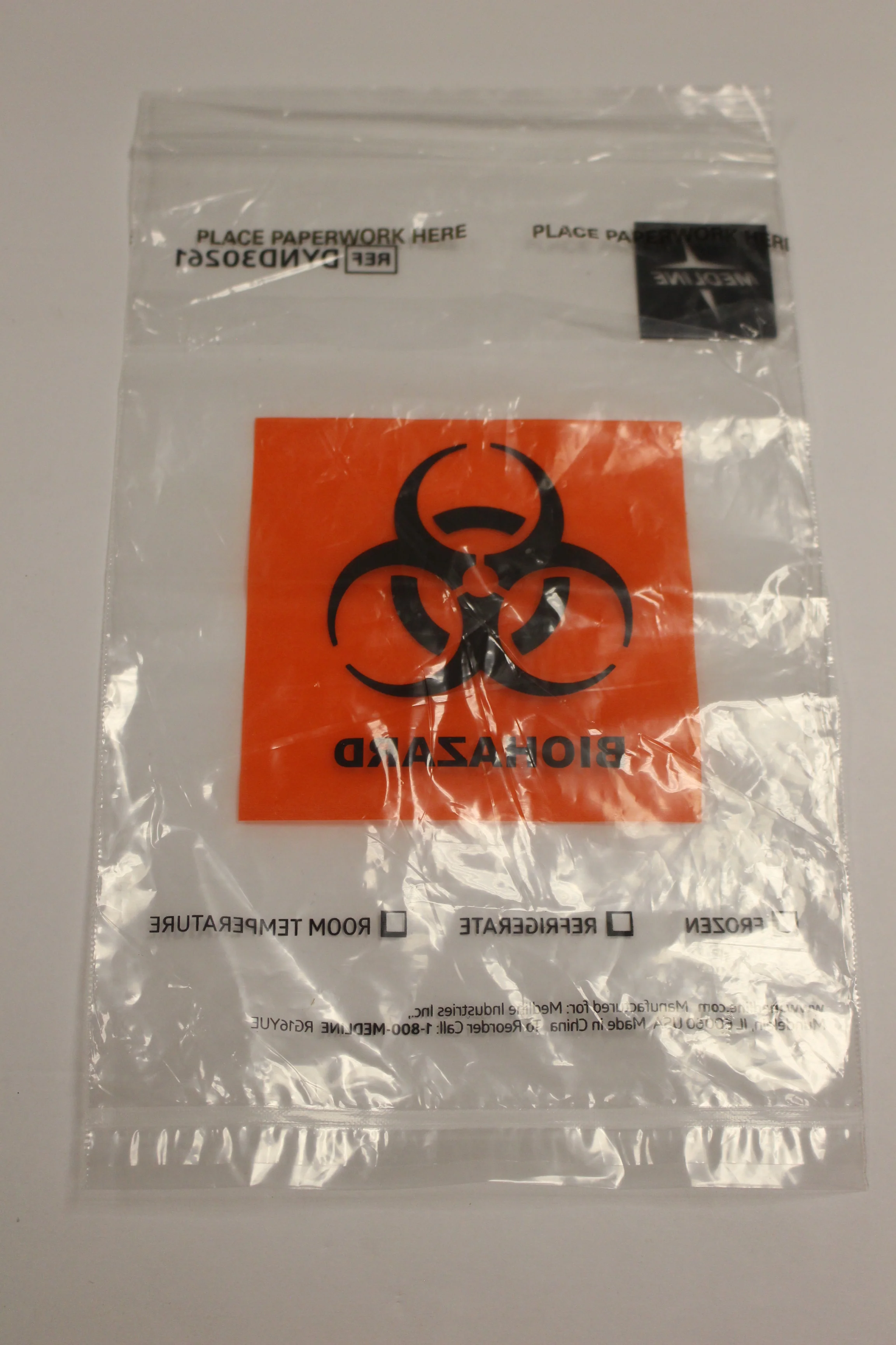 Medline Biohazard Ziploc Specimen Bag - 6" x 9" - Set of 25 - DYND30261 - New - Image 3