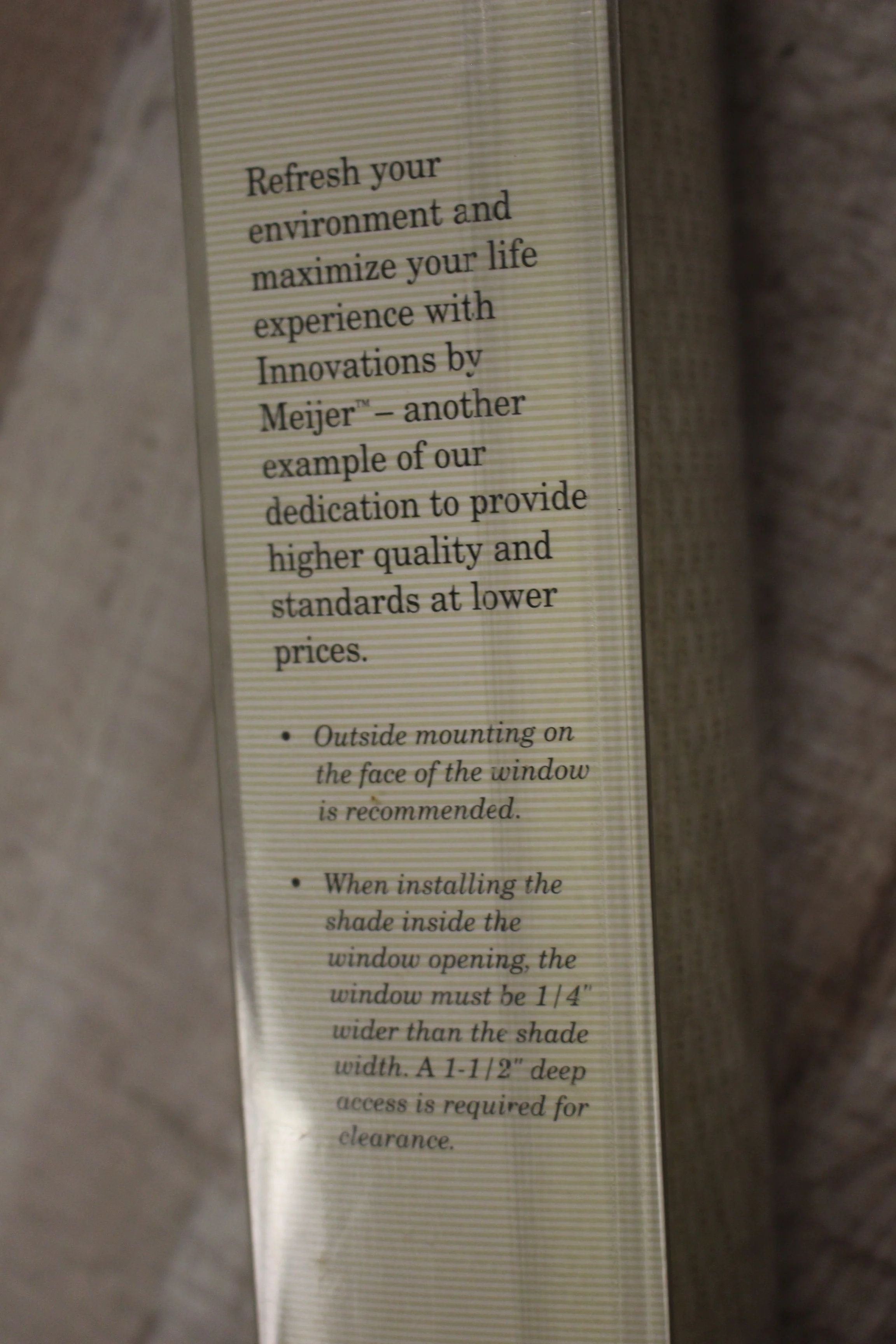 Meijer Innovations Clutch Control Roller Shade - 23" Wide x 64" Long - Color: Rattan-Champagne -New - Image 5