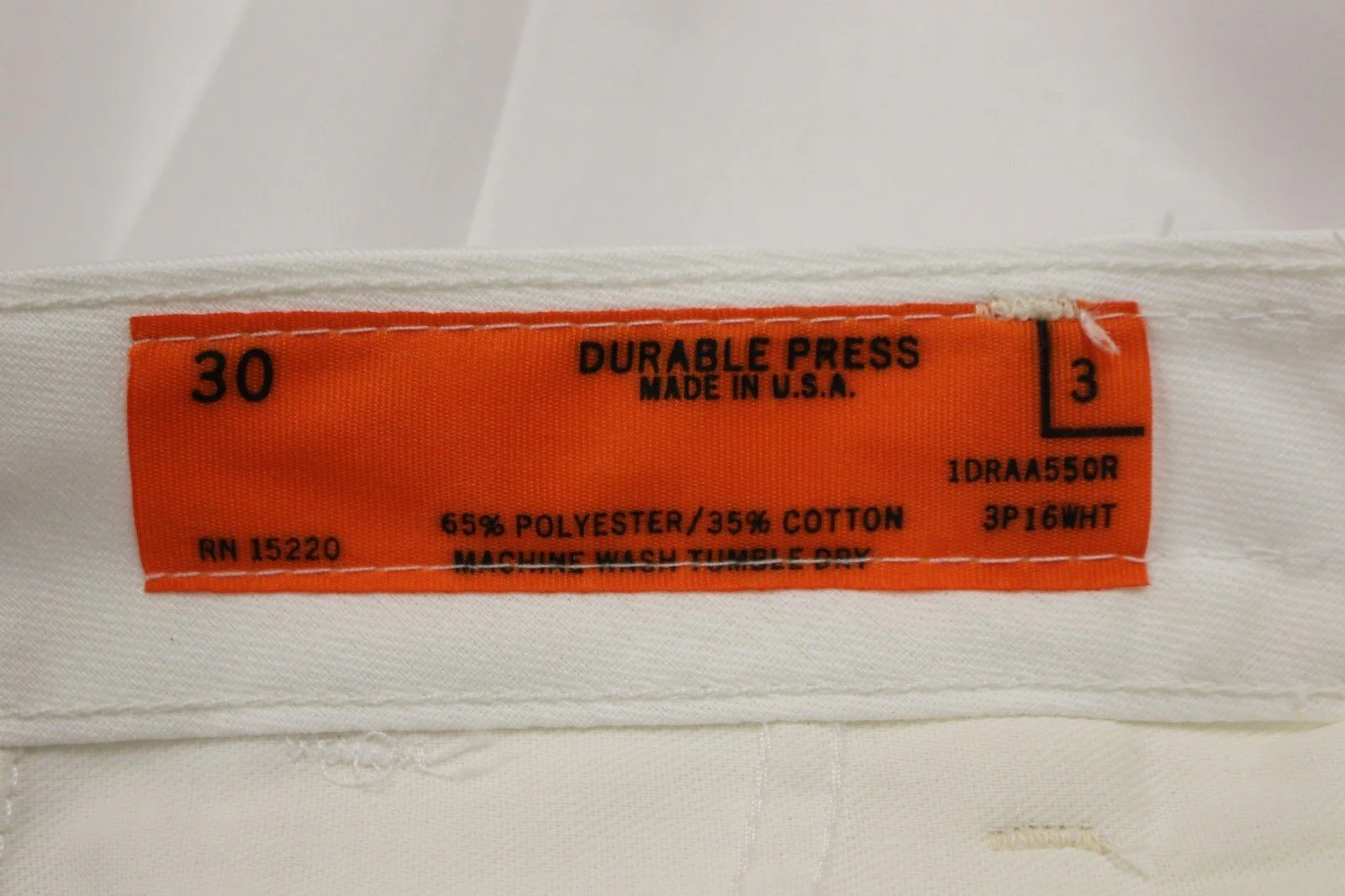 Men's Medical & Dental Personnel Uniform Trousers, 30x34, White, New - Image 5