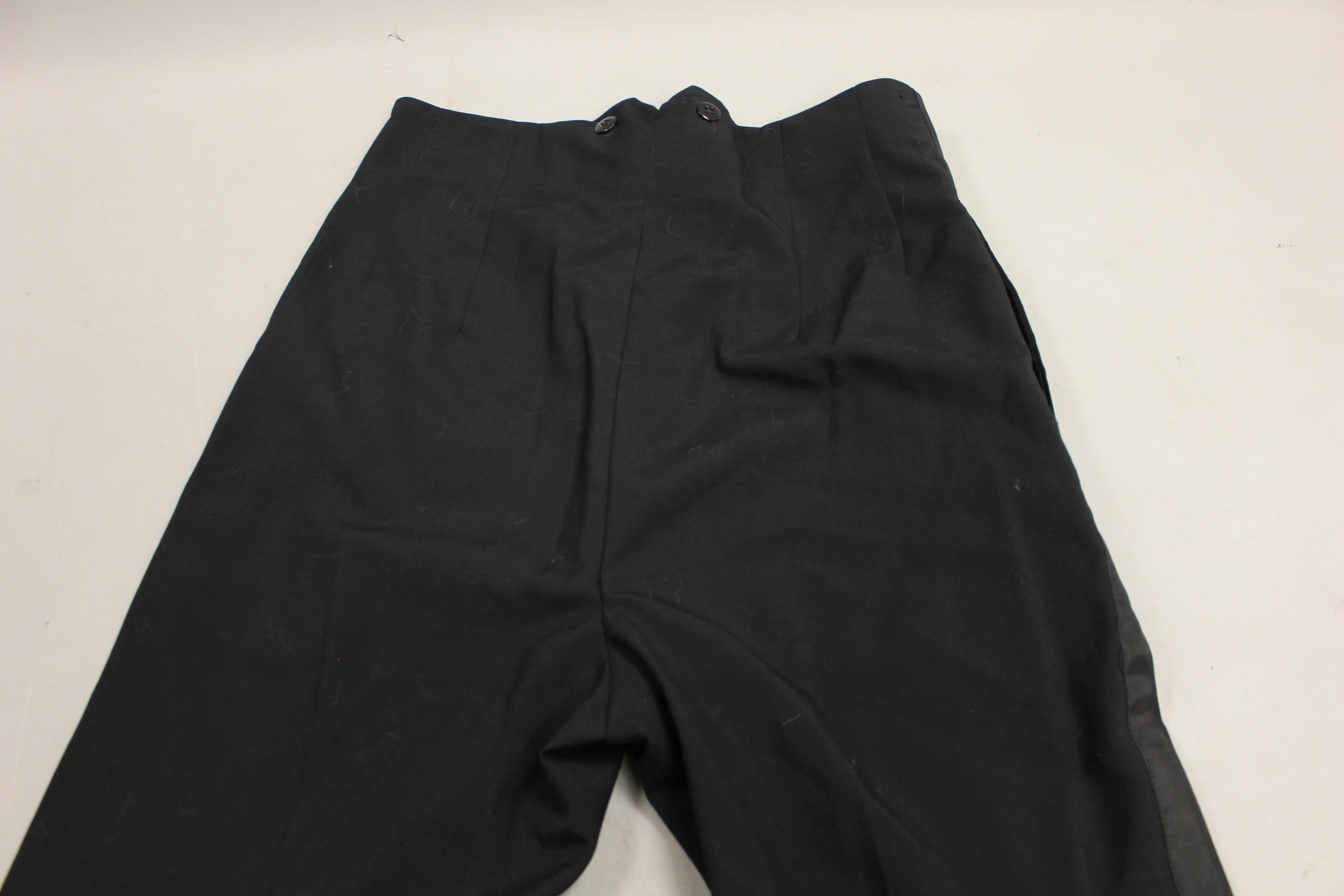 Men's Mess Dress Pants with Satin Stripe - Black - Waist: 31" - Used - Image 2