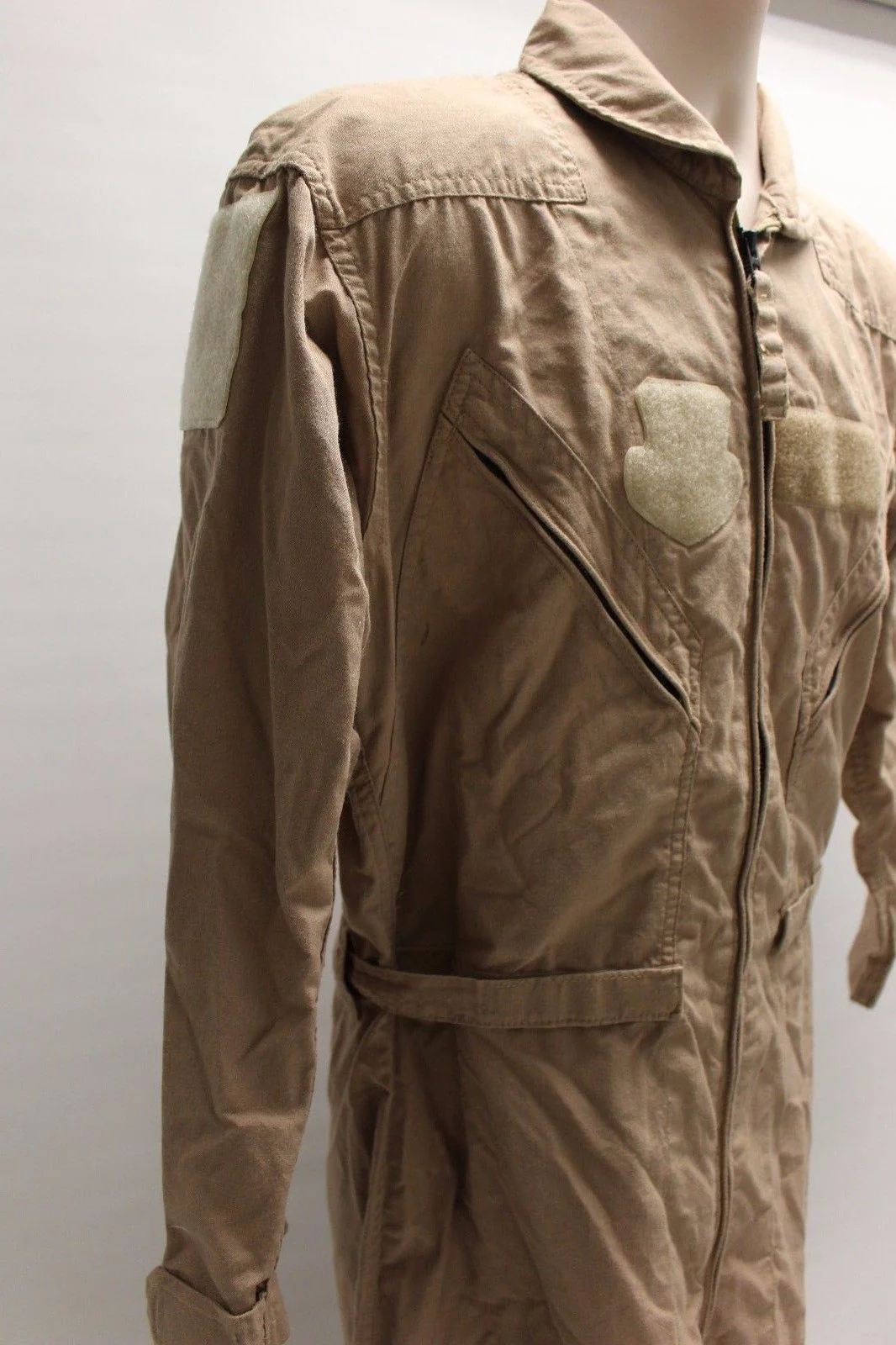 Men's Tan Summer Flyers Coveralls CWU - 27/P - 42L - 8415-01-452-4967 - Used - Image 3
