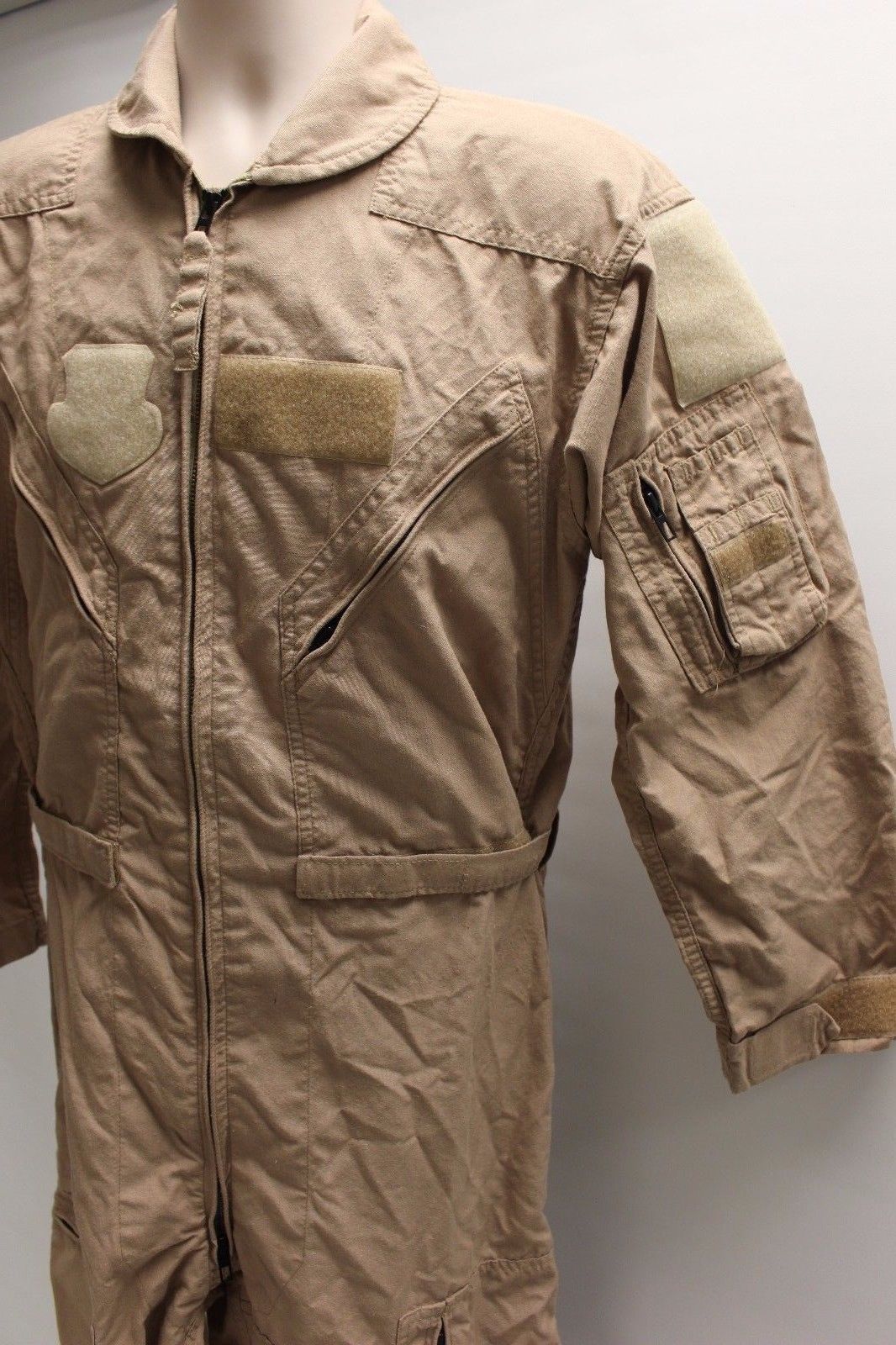 Men's Tan Summer Flyers Coveralls CWU-27/P - Size: 36R - 8415-01-452-4783 - Used - Image 2