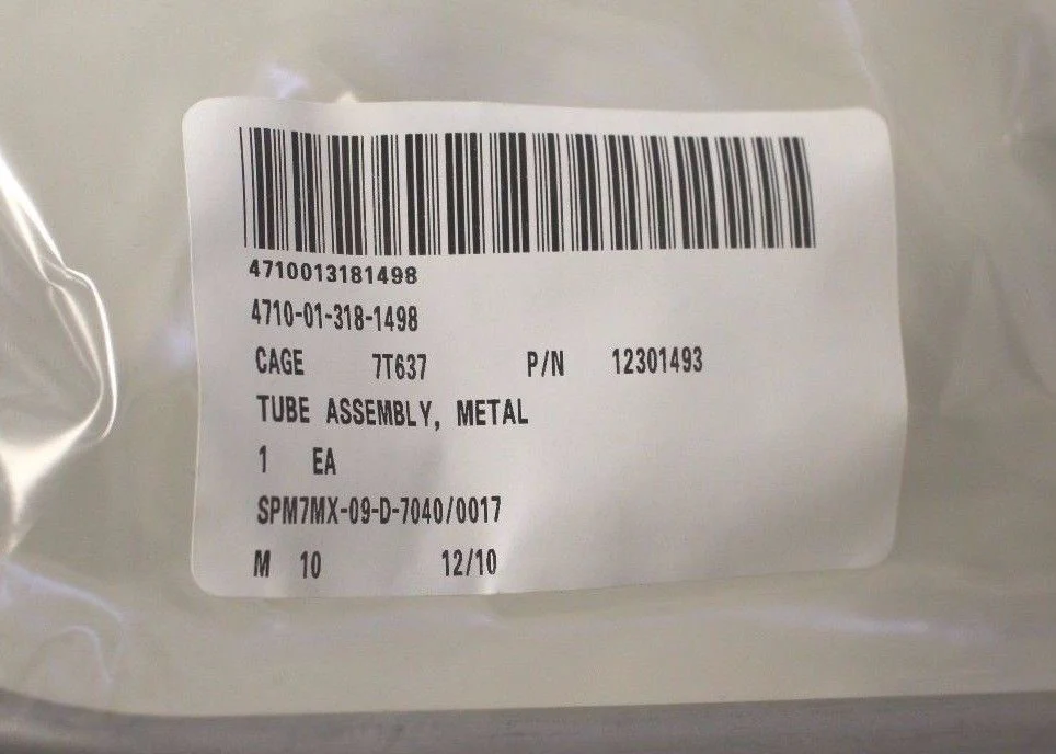 Metal Tube Assembly, NSN 4710-01-318-1498, P/N 12301493 - Image 2