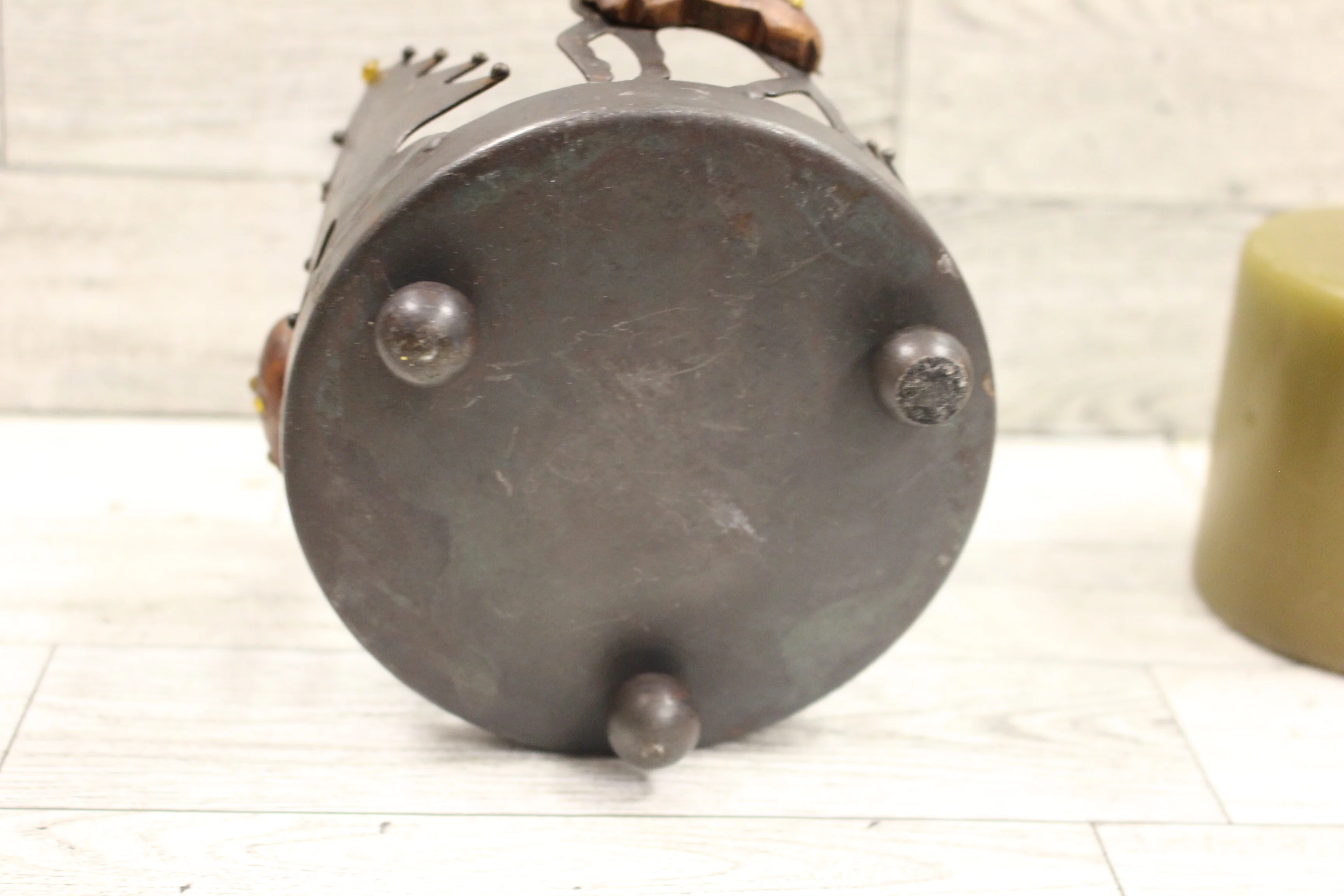 Metal & Wood Reindeer & Trees Candle Votive Holder with Candle - Christmas Decor - Image 5