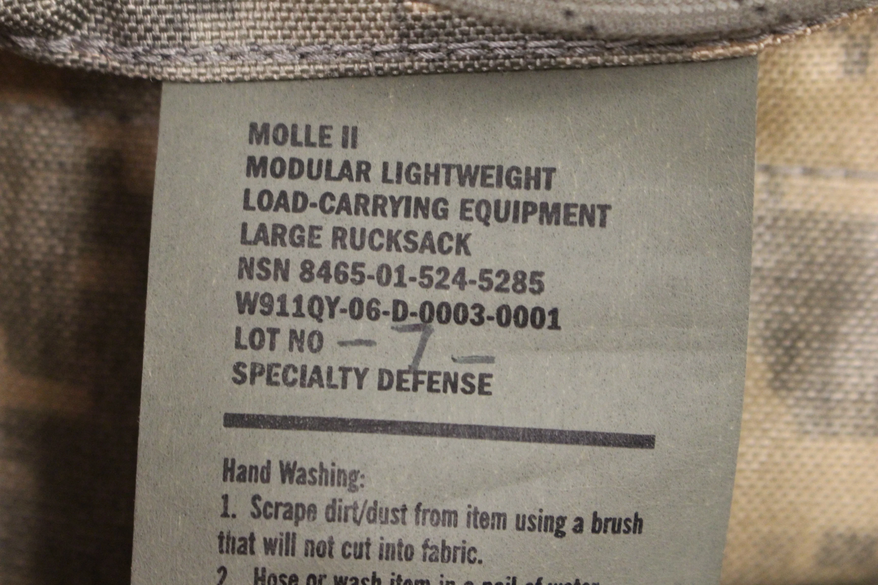 Molle II ACU Modular Lightweight Load-Carrying Equipment Rucksack Large Pack - Image 4