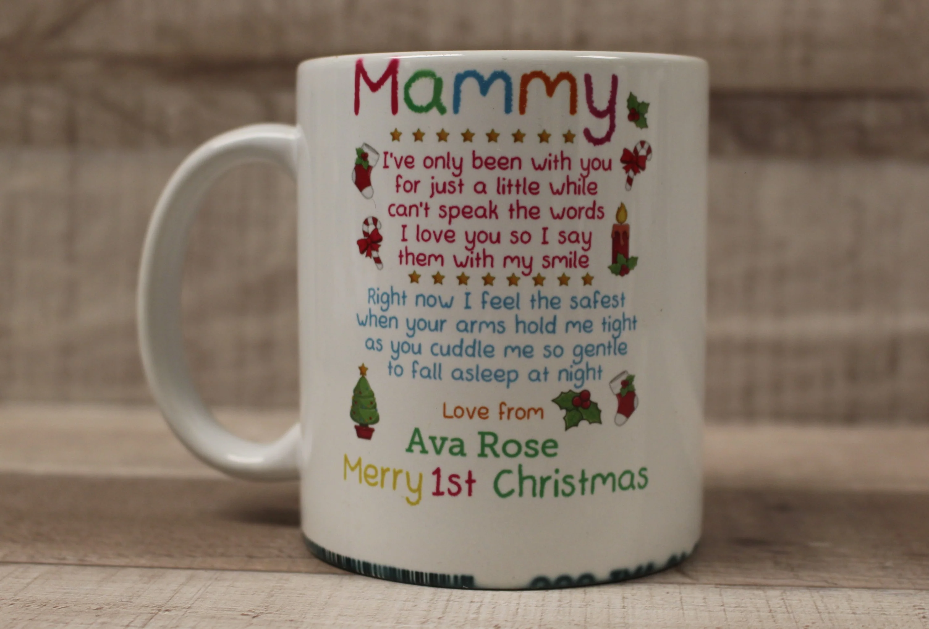 Mommy I've Only Been With You For Just A Little While Coffee Cup - 1st Christmas - Image 2