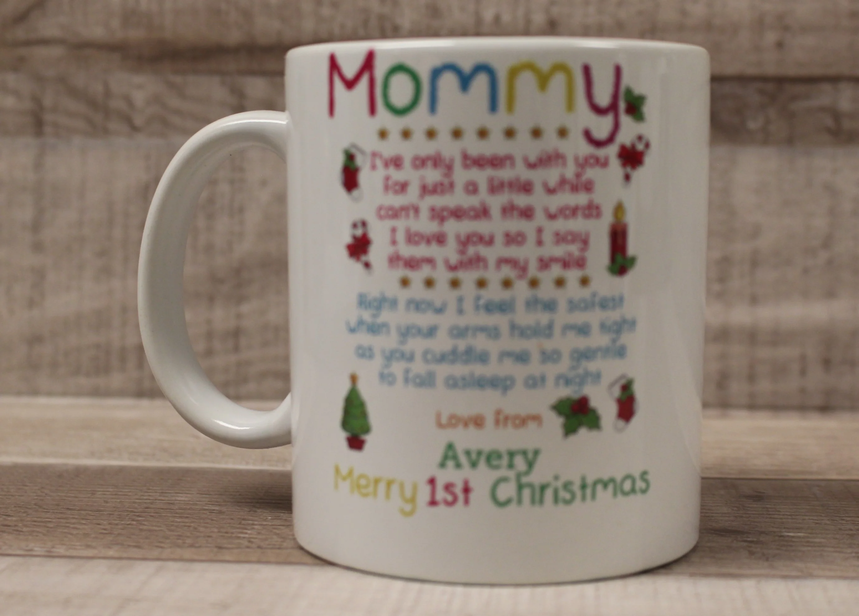 Mommy I've Only Been With You For Just A Little While Coffee Cup - 1st Christmas - Image 3