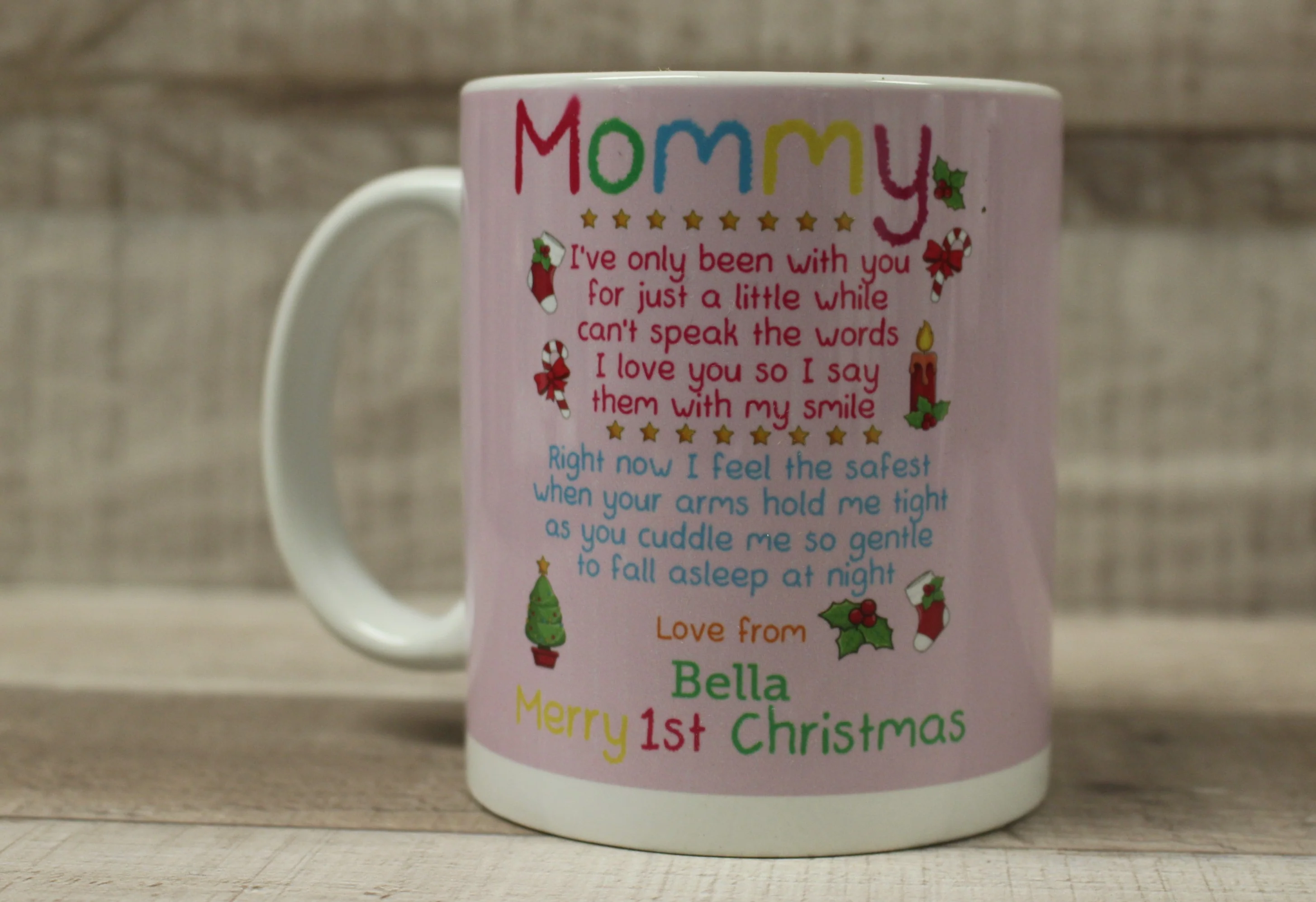 Mommy I've Only Been With You For Just A Little While Coffee Cup - 1st Christmas - Image 4