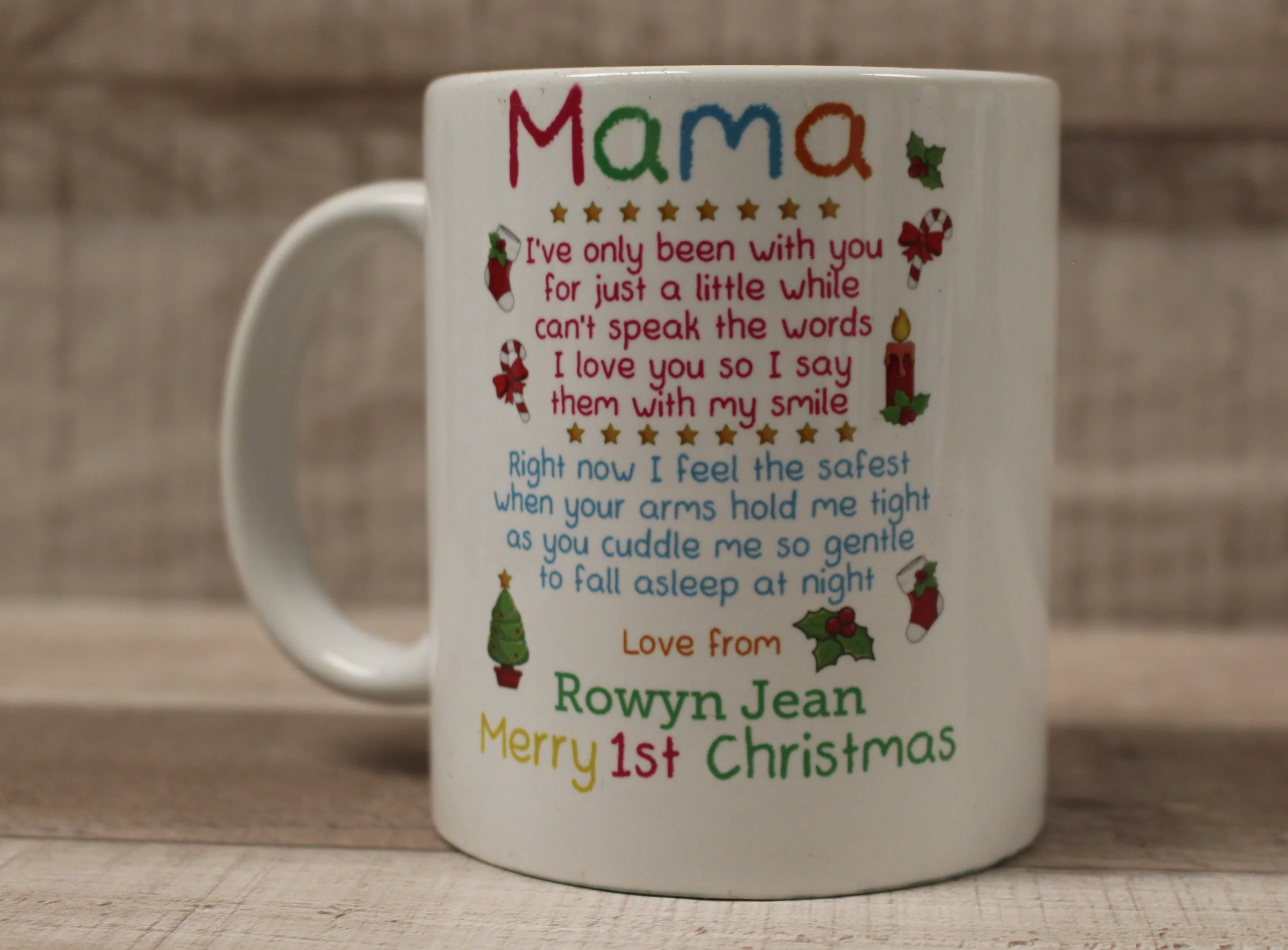 Mommy I've Only Been With You For Just A Little While Coffee Cup - 1st Christmas - Image 9