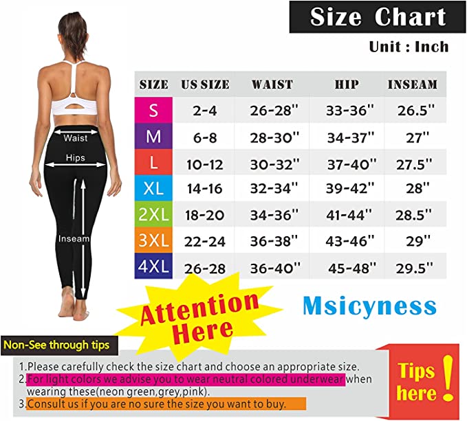 Msicyness Tiktok Women's High Waist Yoga Butt Leggings - Black - XL (US 14-16) - Image 2