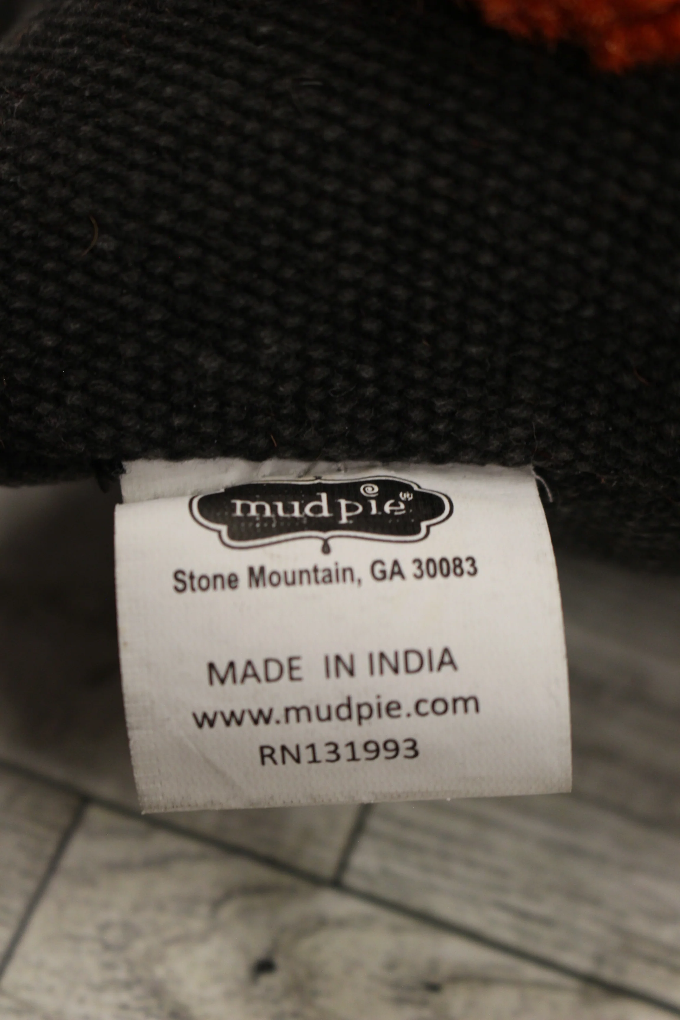 Mud Pie Halloween Mini Hook Pillow - 8 x 8 - Used - Image 3