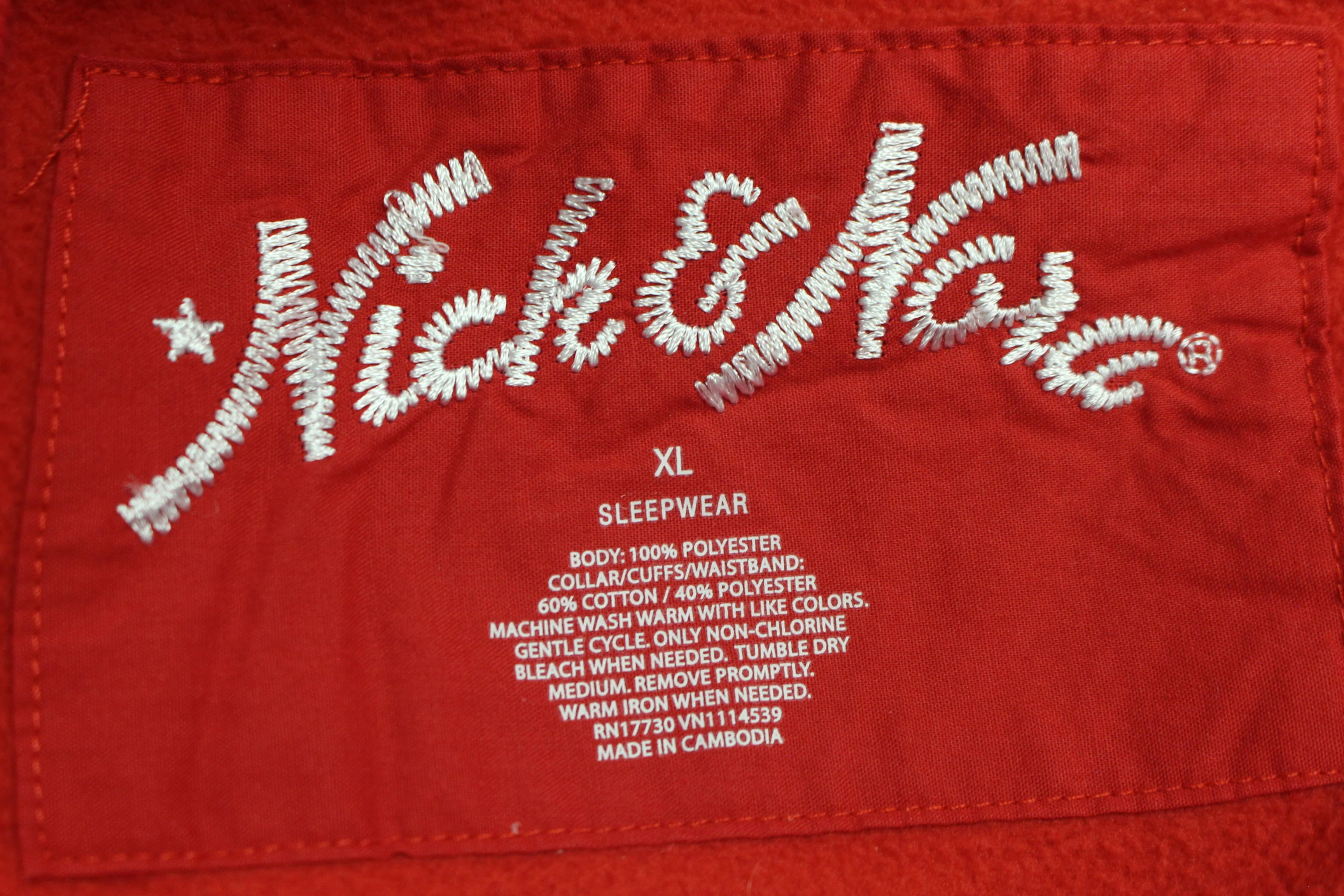 Nick & Nora Loungewear Sleepwear Pullover Shirt Sweater - Red - XLarge - Used - Image 3