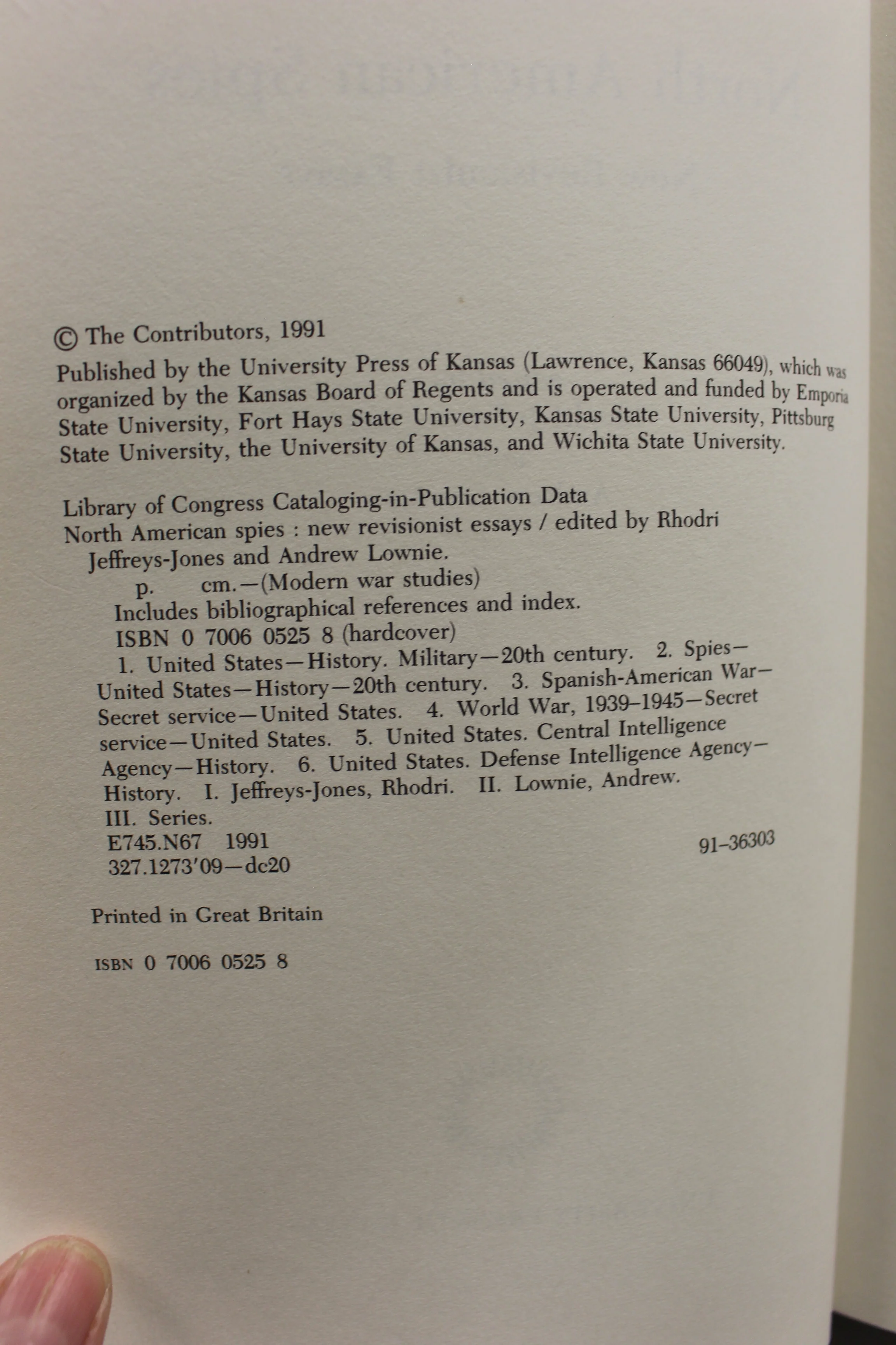 North American Spies - New Revisionist Essays - Jeffreys-Jones Lownie - Image 4