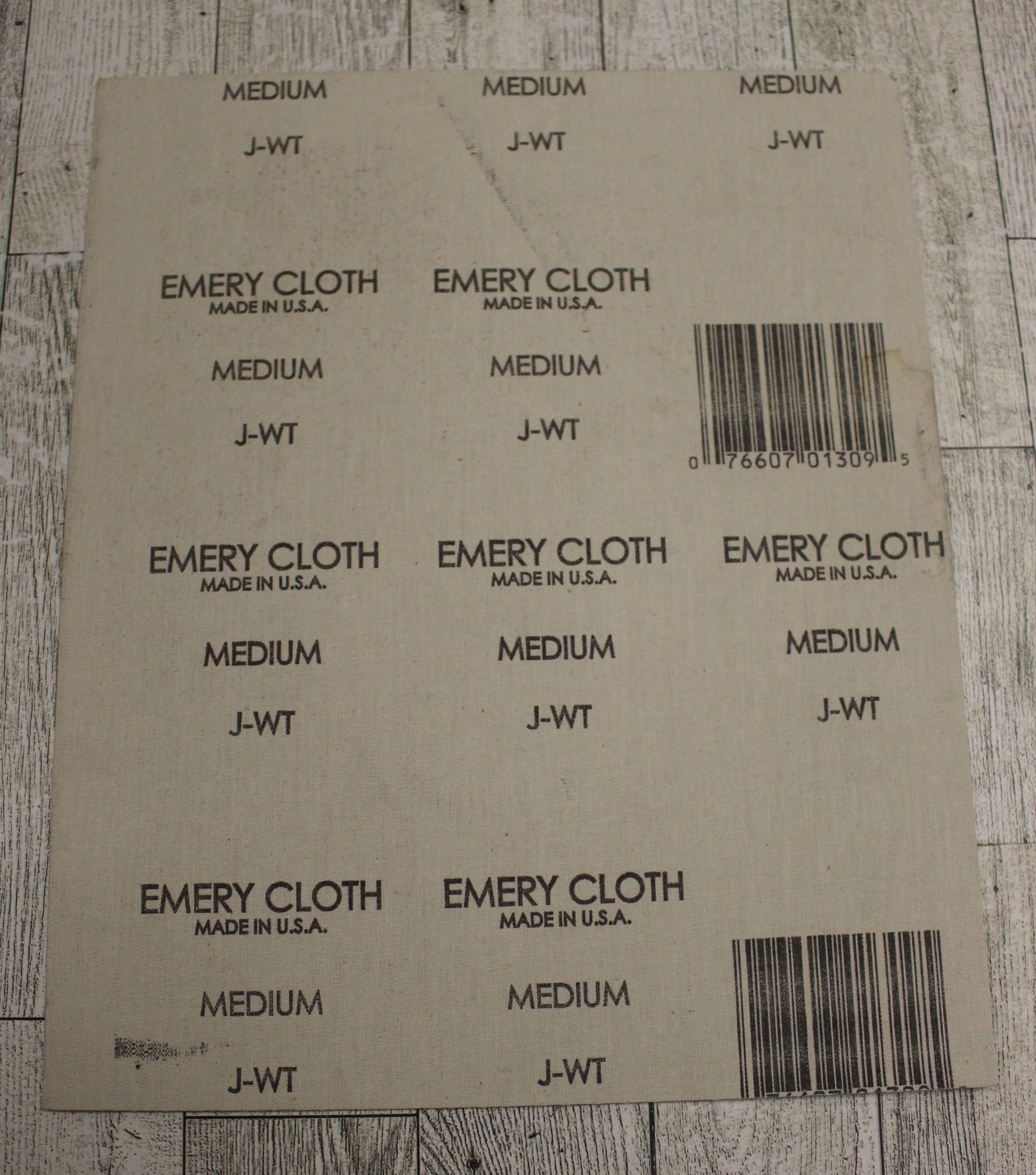Norton Emery Sanding Sheets - Pack of 3 - 11" x 9" - Medium Grade - J Weighted - Image 2