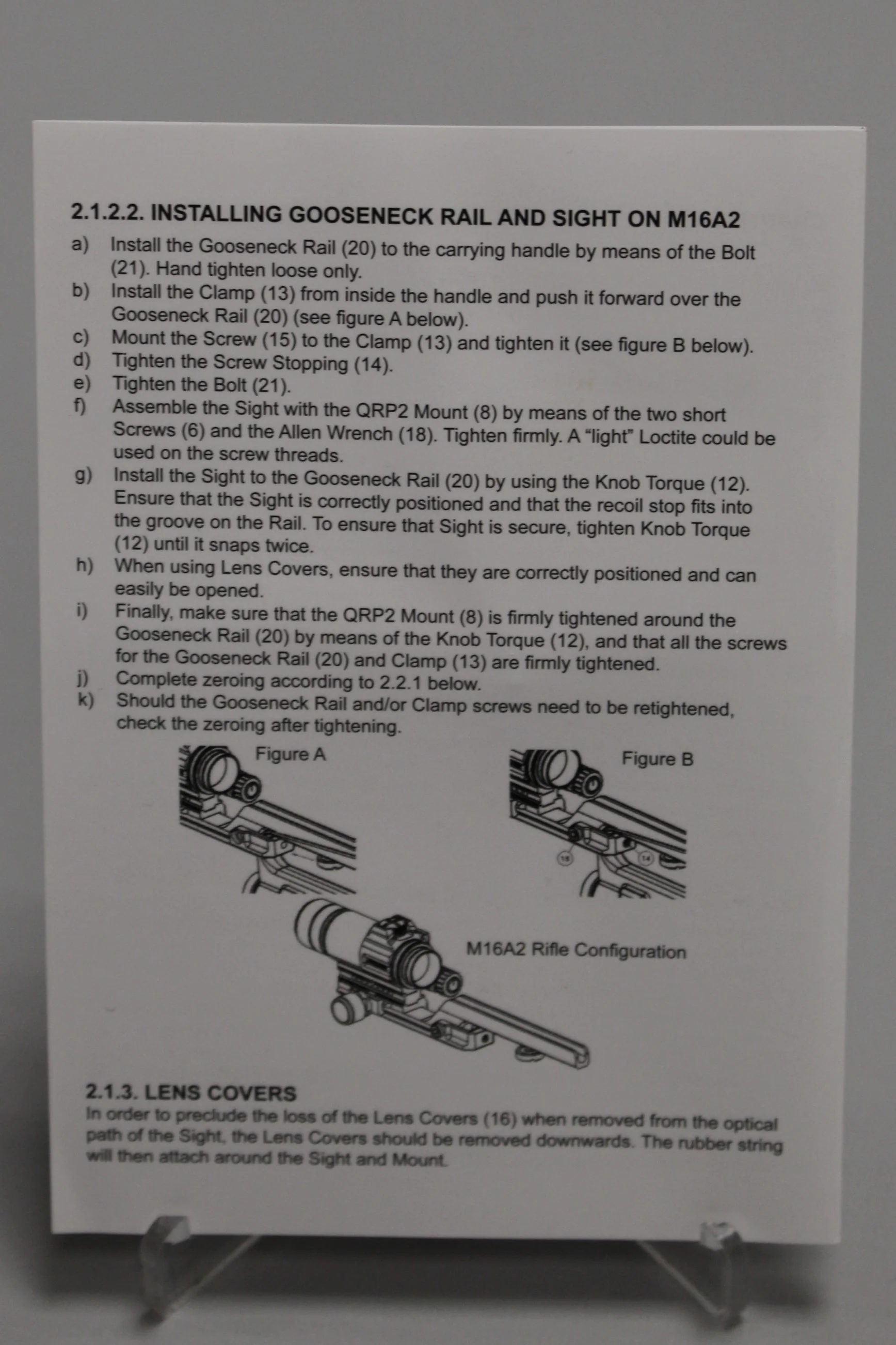 Operator & Maintenance Manual for Aimpoint CompM4s M68 CCO, 1240-01-576-6134, New - Image 2