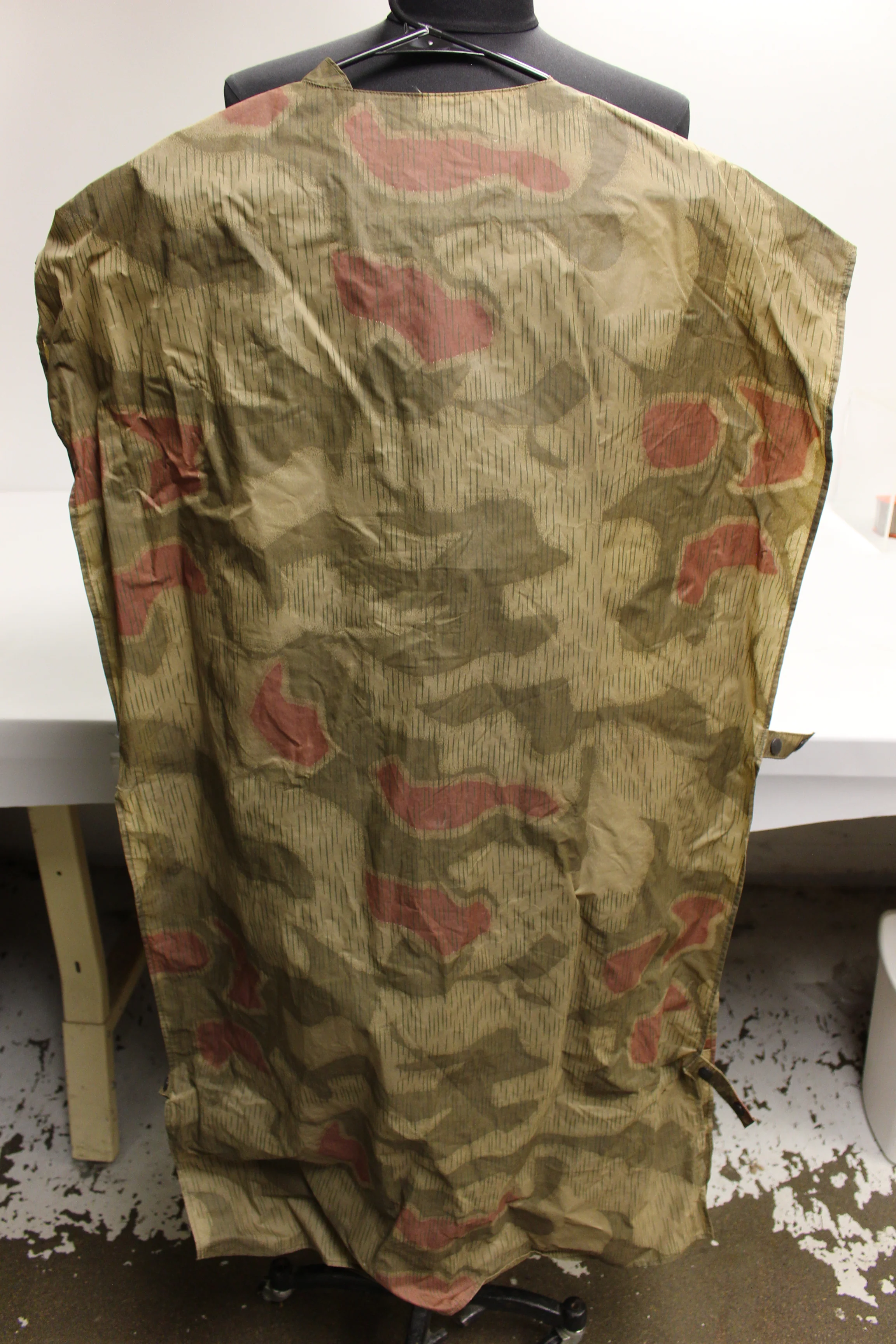 Original German Border Police BGS Poncho - Tan & Water Swamp Camo - Used - Image 2