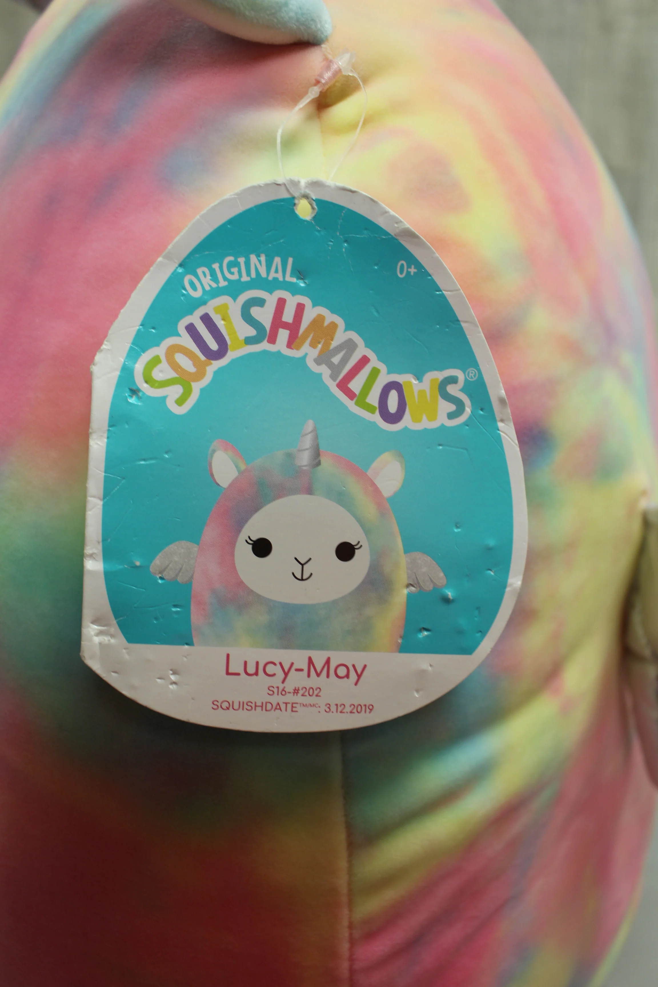 Original Squishmallow - Lucy-May - Llama Pegacorn Rainbow - 16" Tall - Used - Image 6