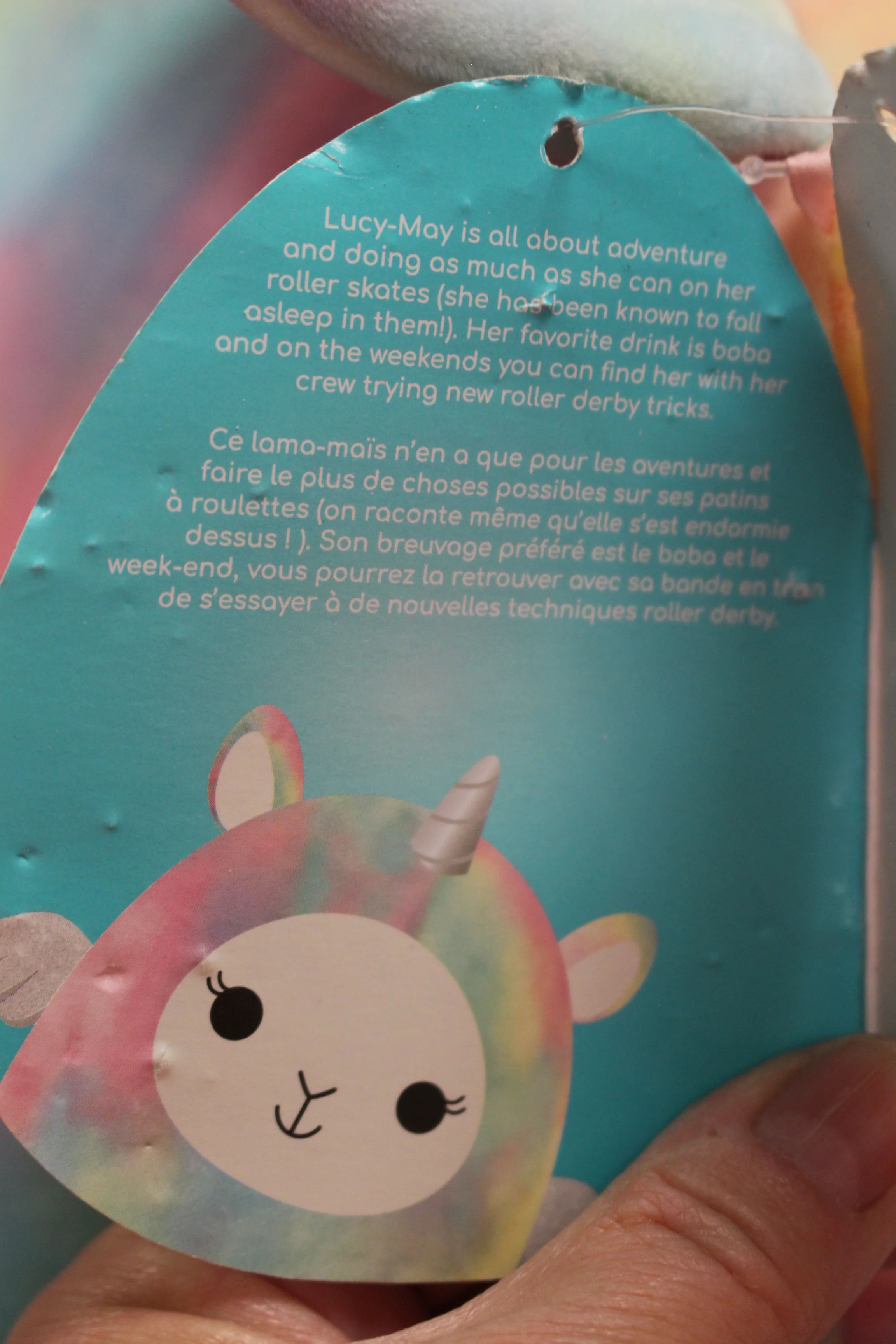 Original Squishmallow - Lucy-May - Llama Pegacorn Rainbow - 16" Tall - Used - Image 7