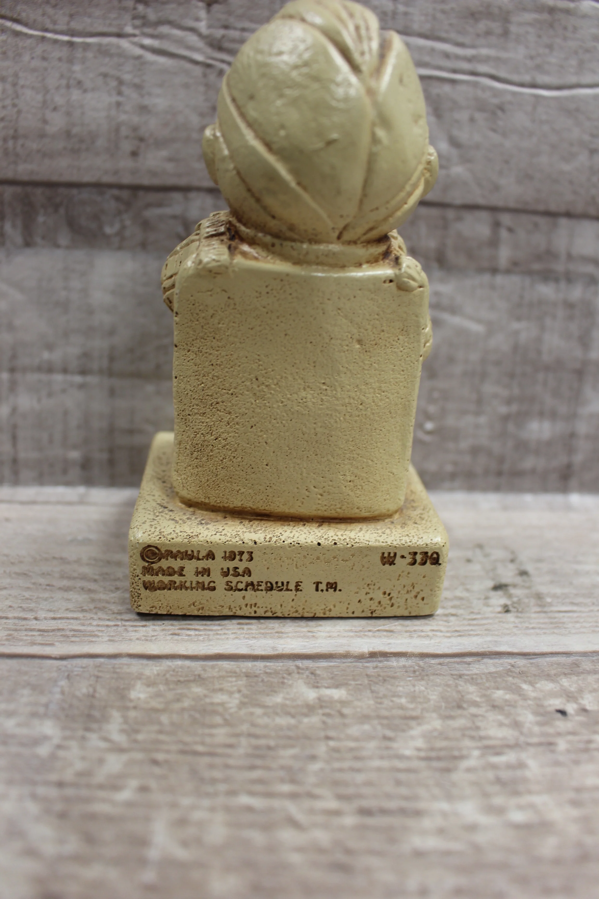 Our Work Schedule Comedy Funny Wooden Figurine -Used - Image 3