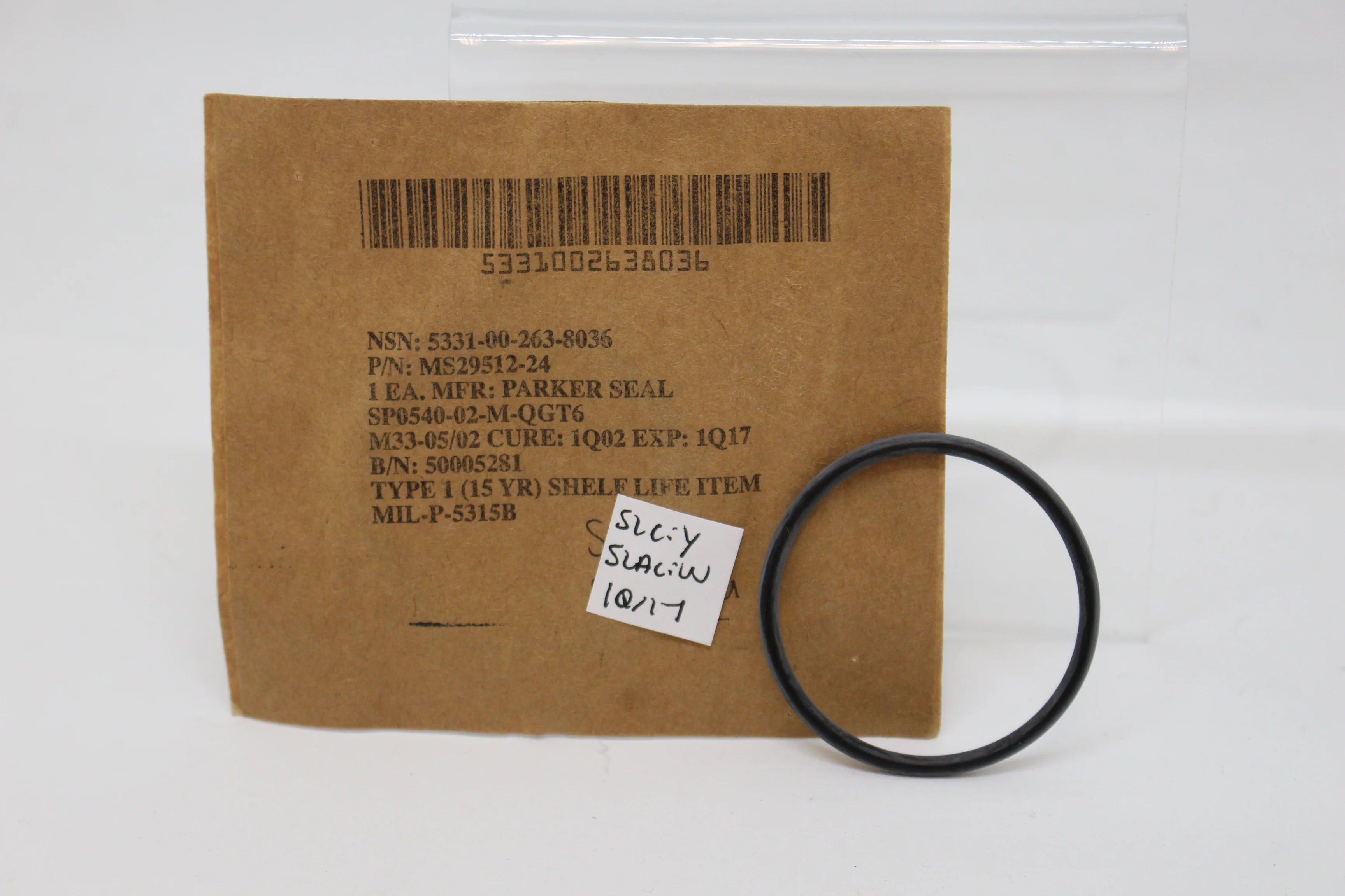 Parker Seal/O-Ring, 5331-00-263-8036, P/N MS29512-24, New!