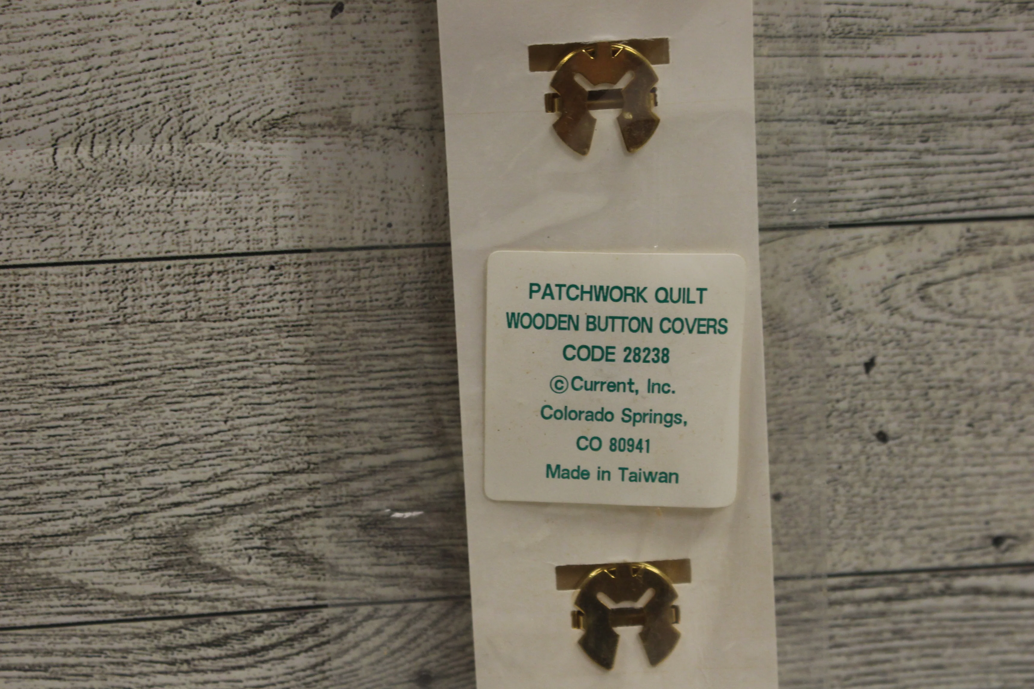Patchwork Quilt Wooden Button Covers - #28238 - New - Image 3