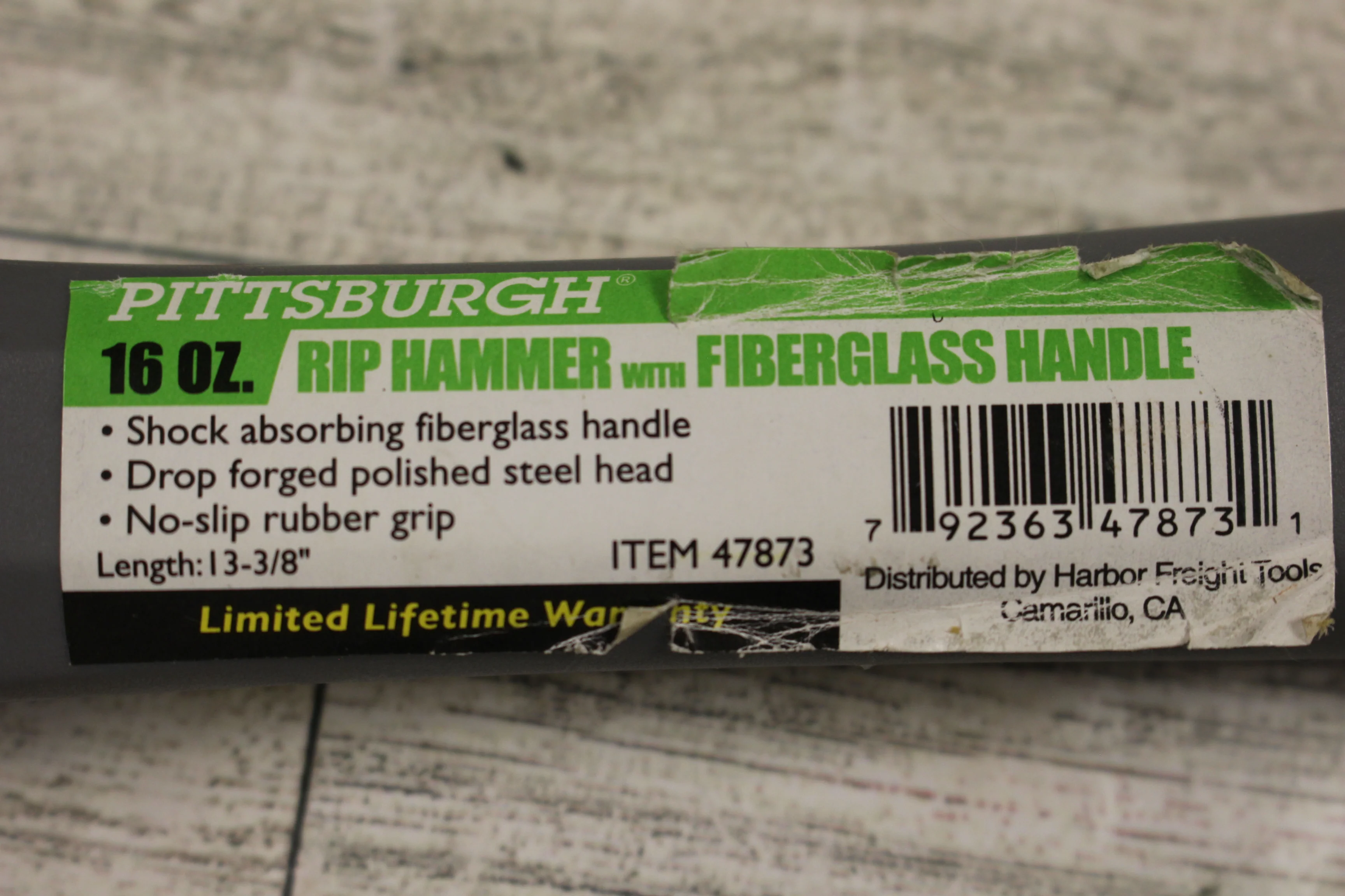 Pittsburgh 16 Oz Rip Hammer With Fiberglass Handle 47873 - New - Image 4