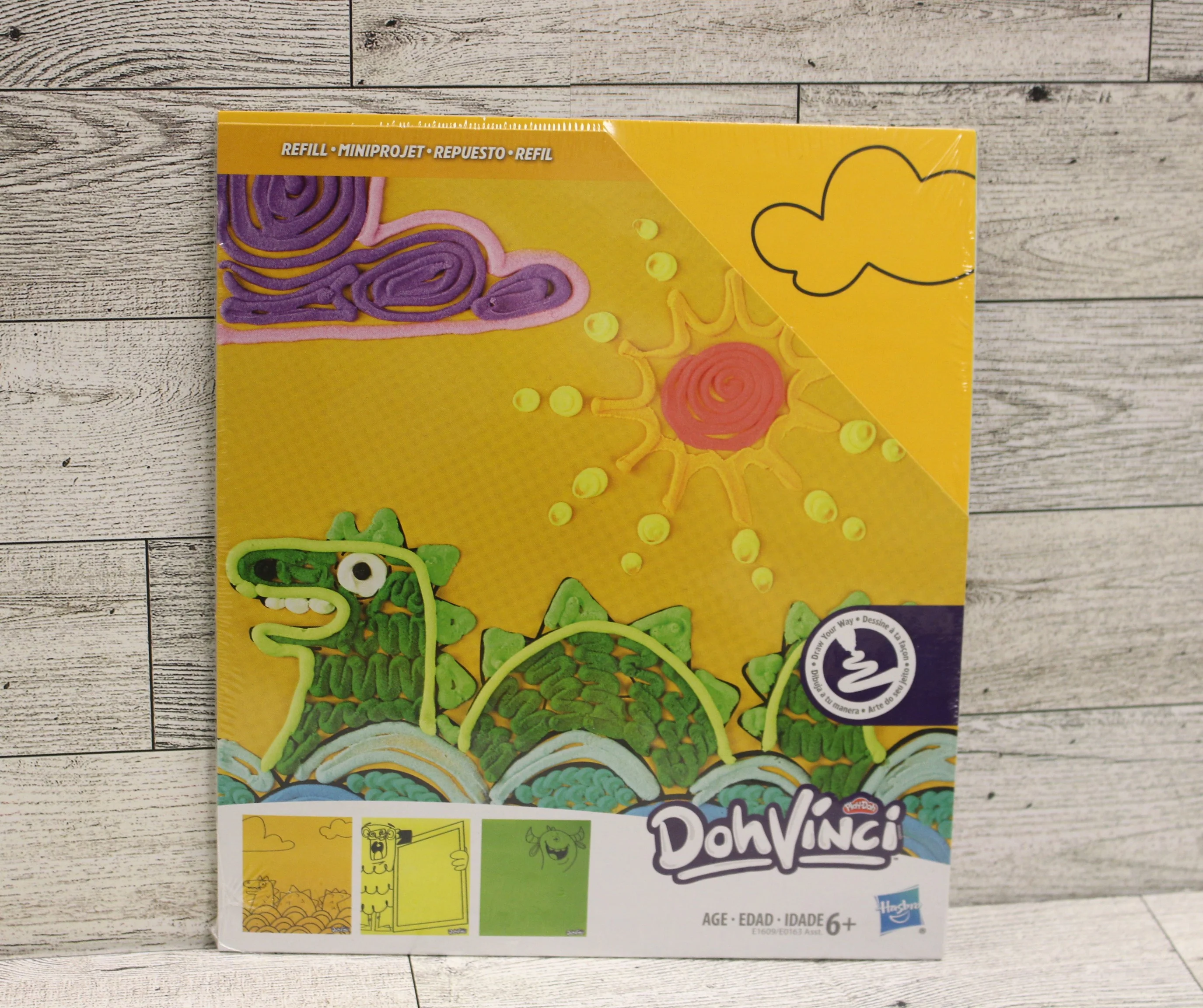 Play Doh DohVinci Refill - Miniprojet - Set of 3 - New (Monster/Yellow)