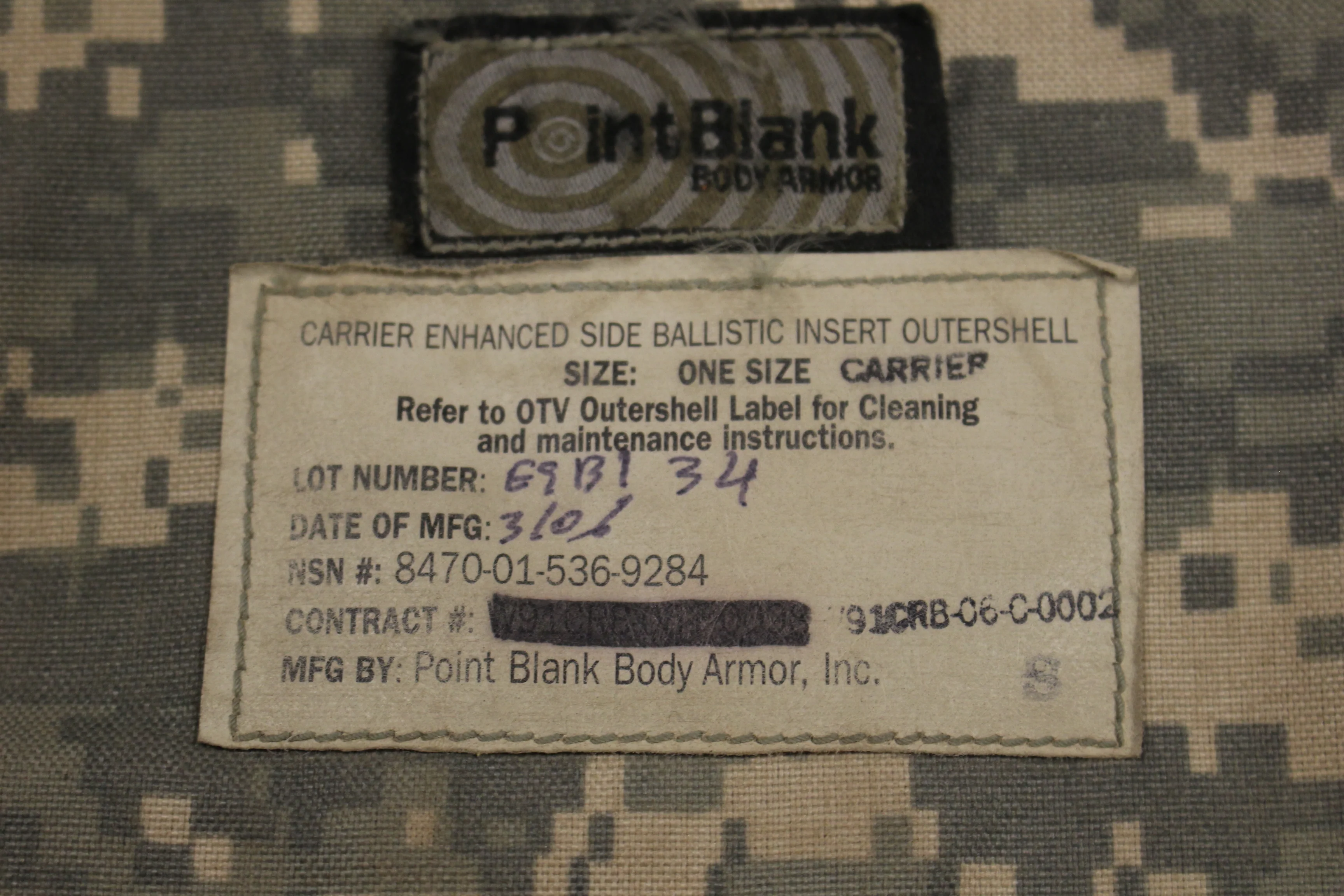 Point Blank Enhanced Side Ballistic Insert Outershell Carrier & Insert - ACU - Image 6