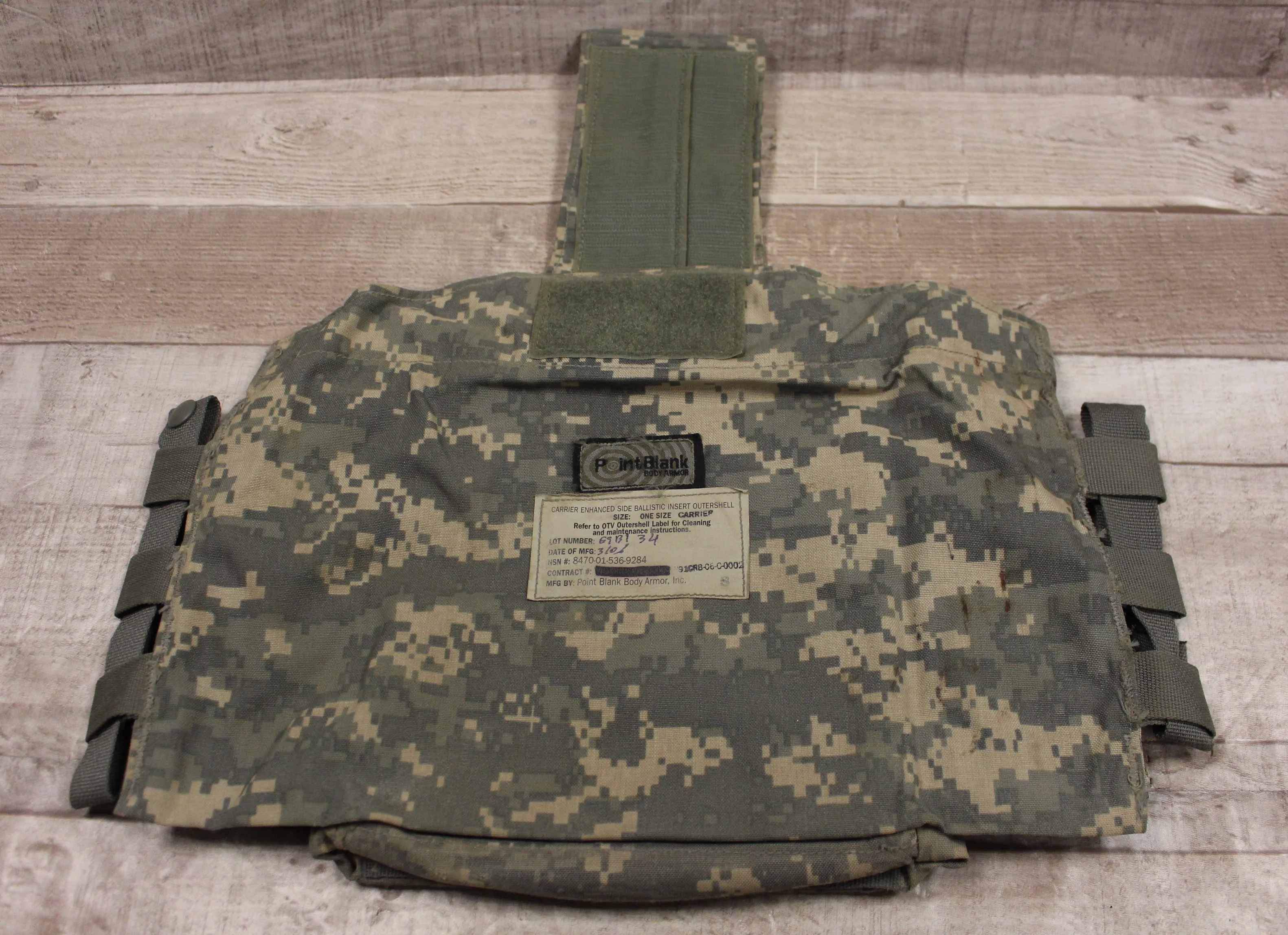 Point Blank Enhanced Side Ballistic Insert Outershell Carrier Only - ACU - Used - Image 2