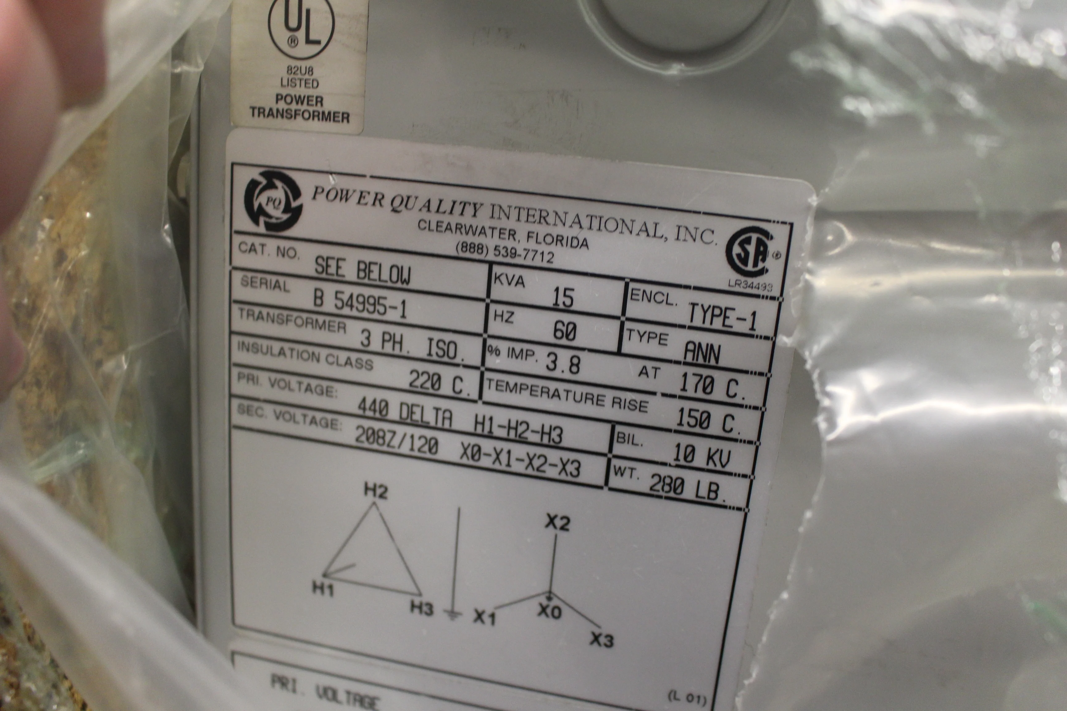 Power Quality International 15 KVA DV Harmonic Mitigating Transformer - Image 4