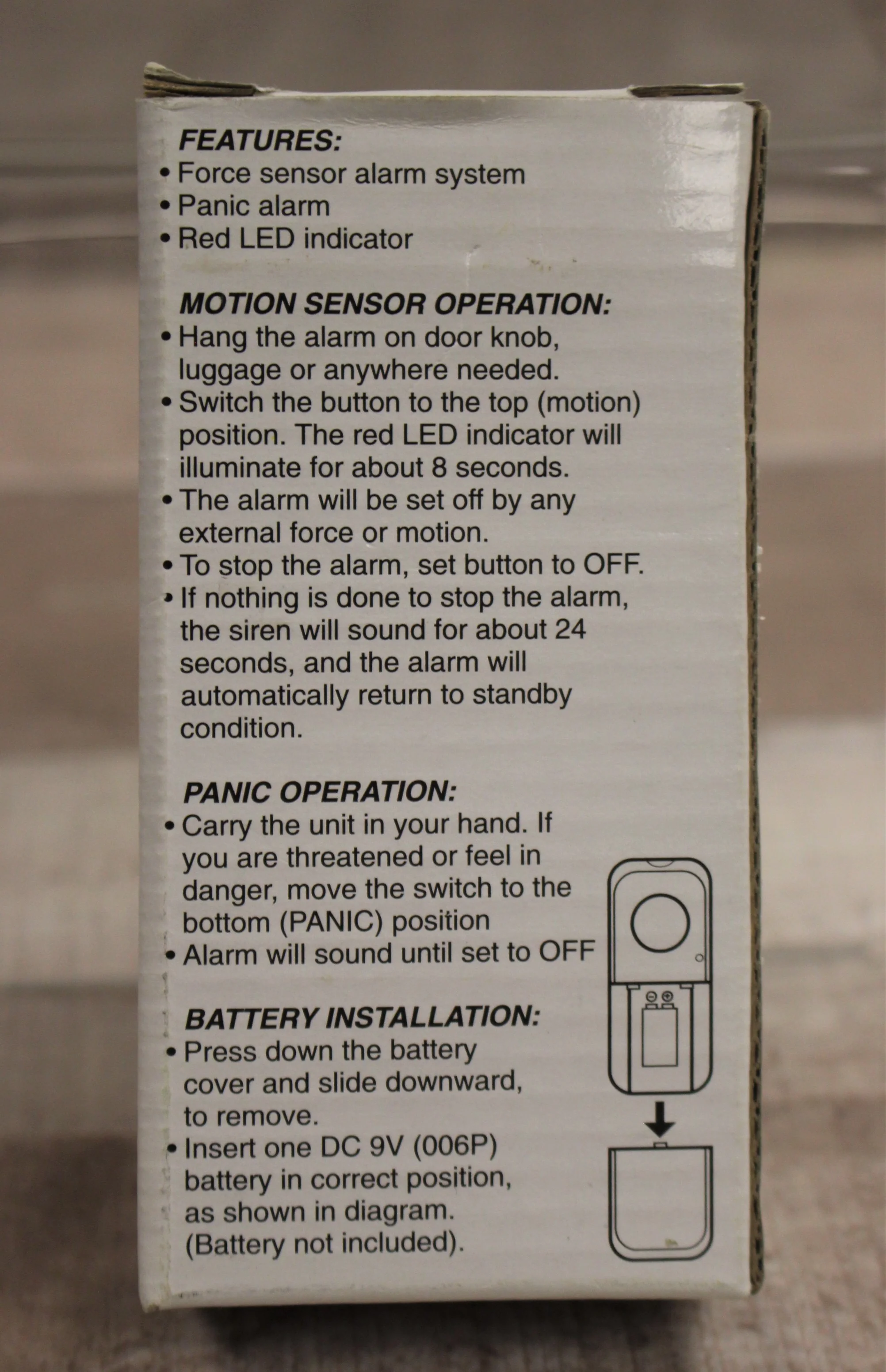 Premium Motion Sensor Safety Alarm - Model 145-RDO2 - Image 2