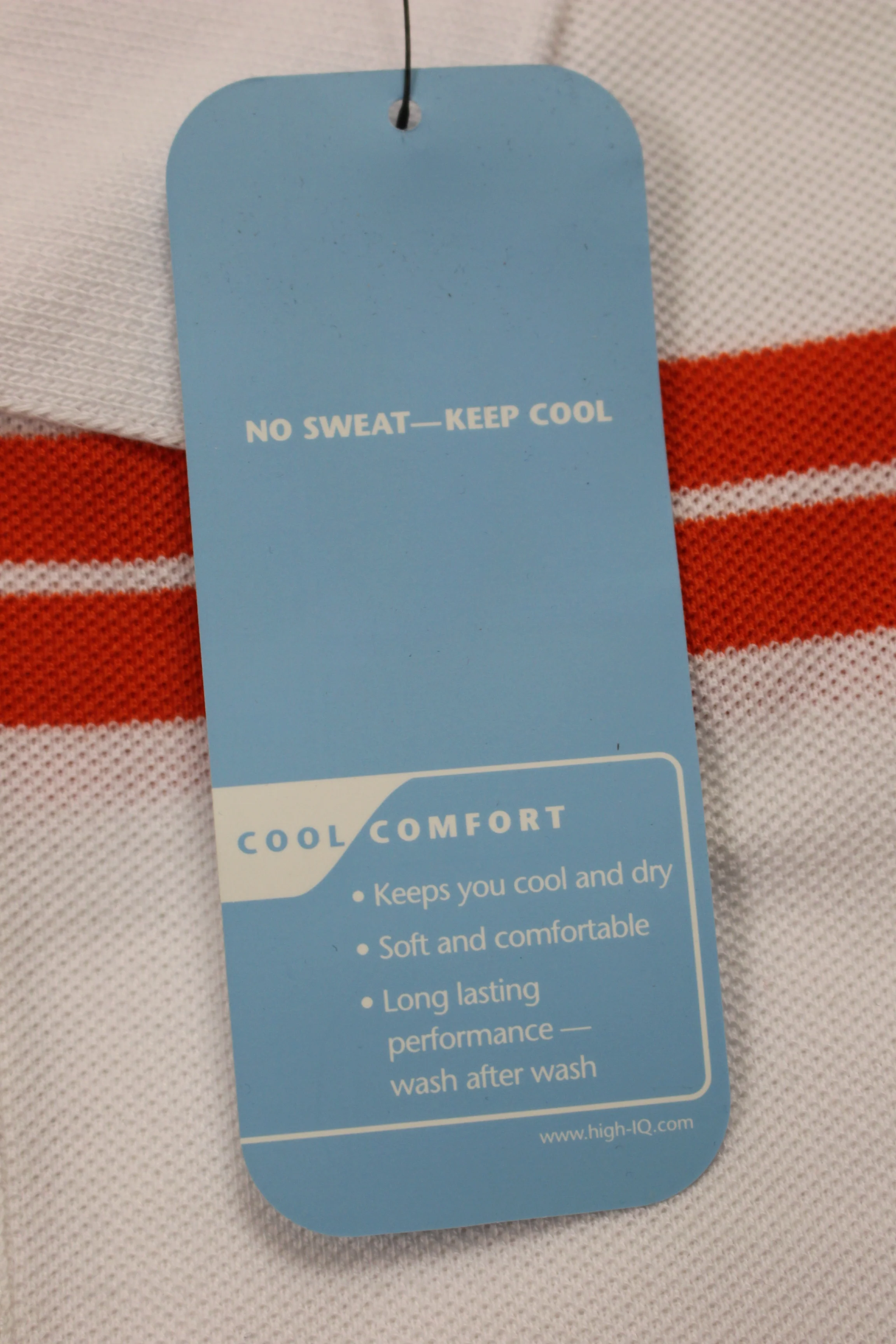 Proline Men's Sportswear Polo T-Shirt, Large, White with orange, NEW! - Image 3