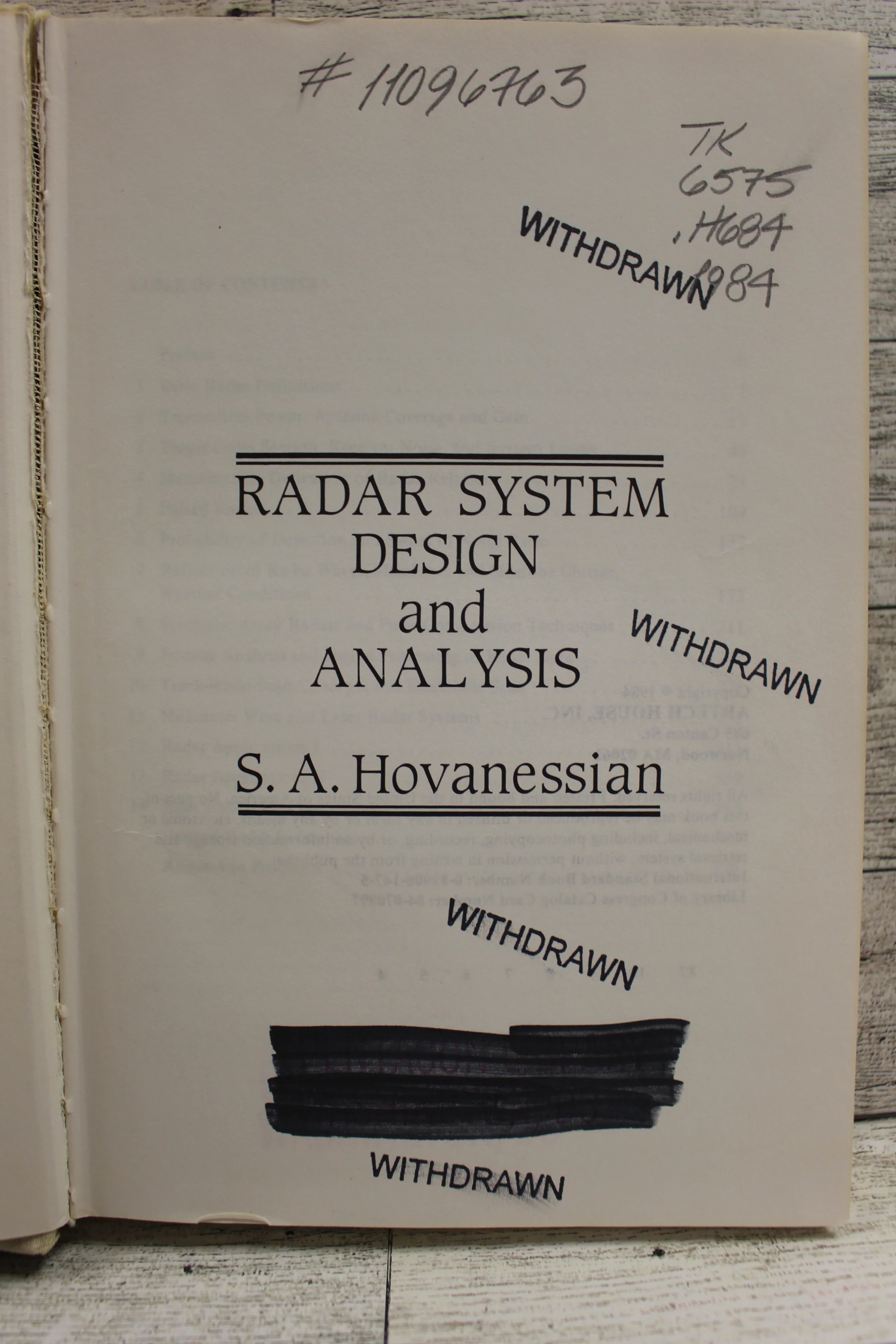 Radar System Design and Analysis - S. A. Hovanessian - Image 4