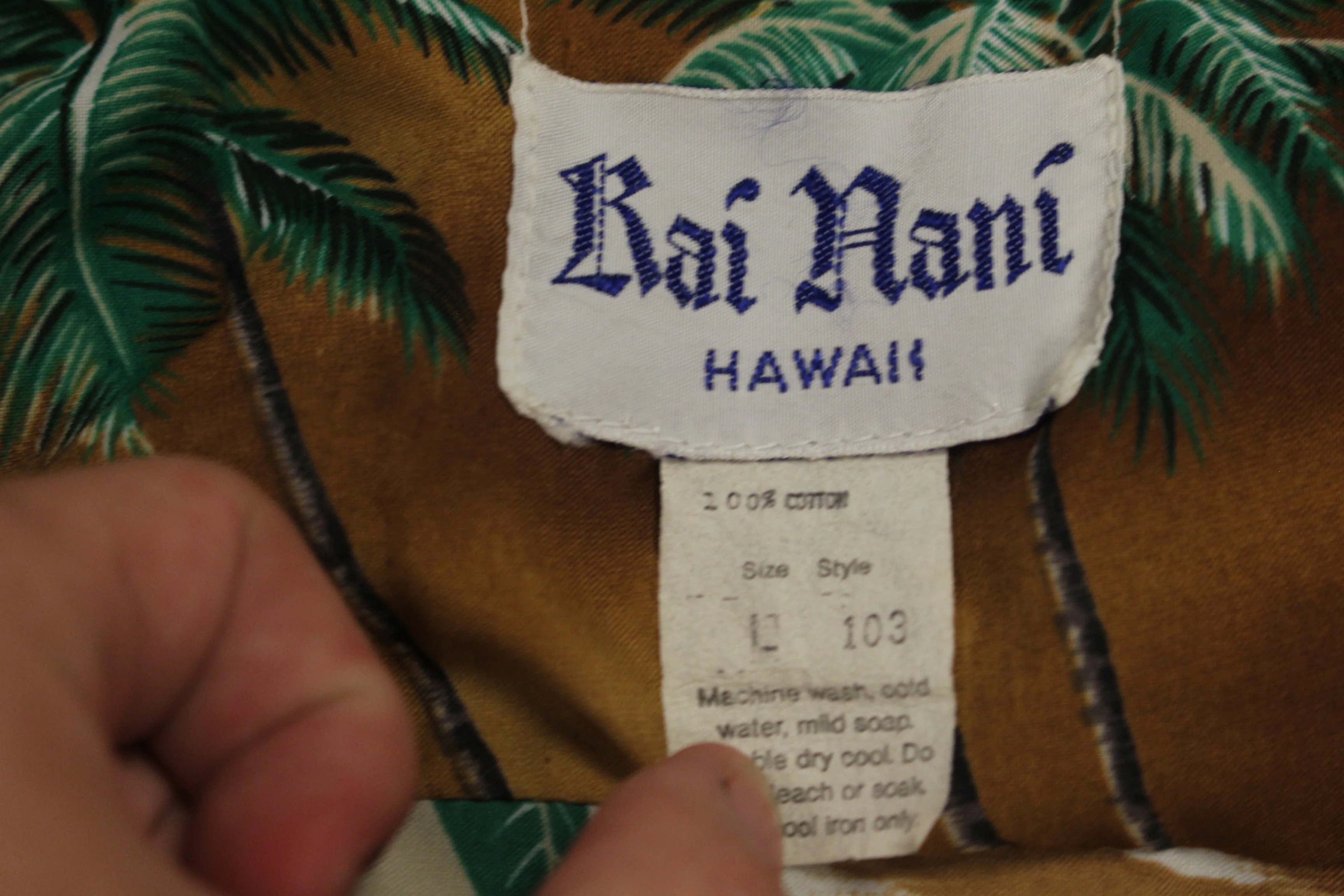 Rai Nani Hawaiian Men's Shirt - Large - Used - Image 2