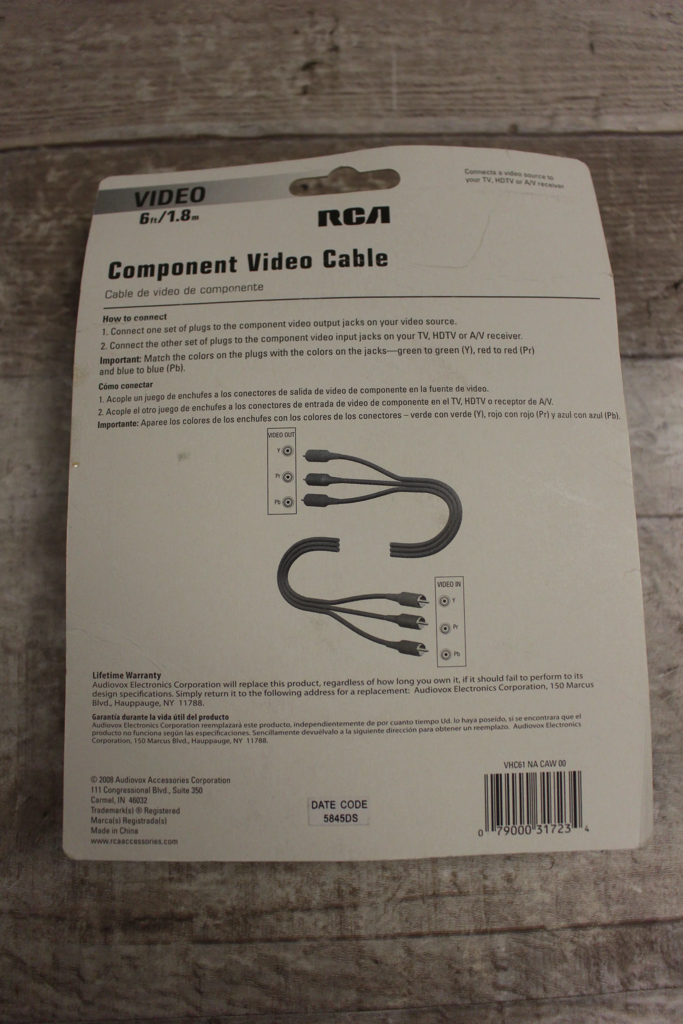 RCA 6 Foot Component Video Cable VHC61 -New - Image 2