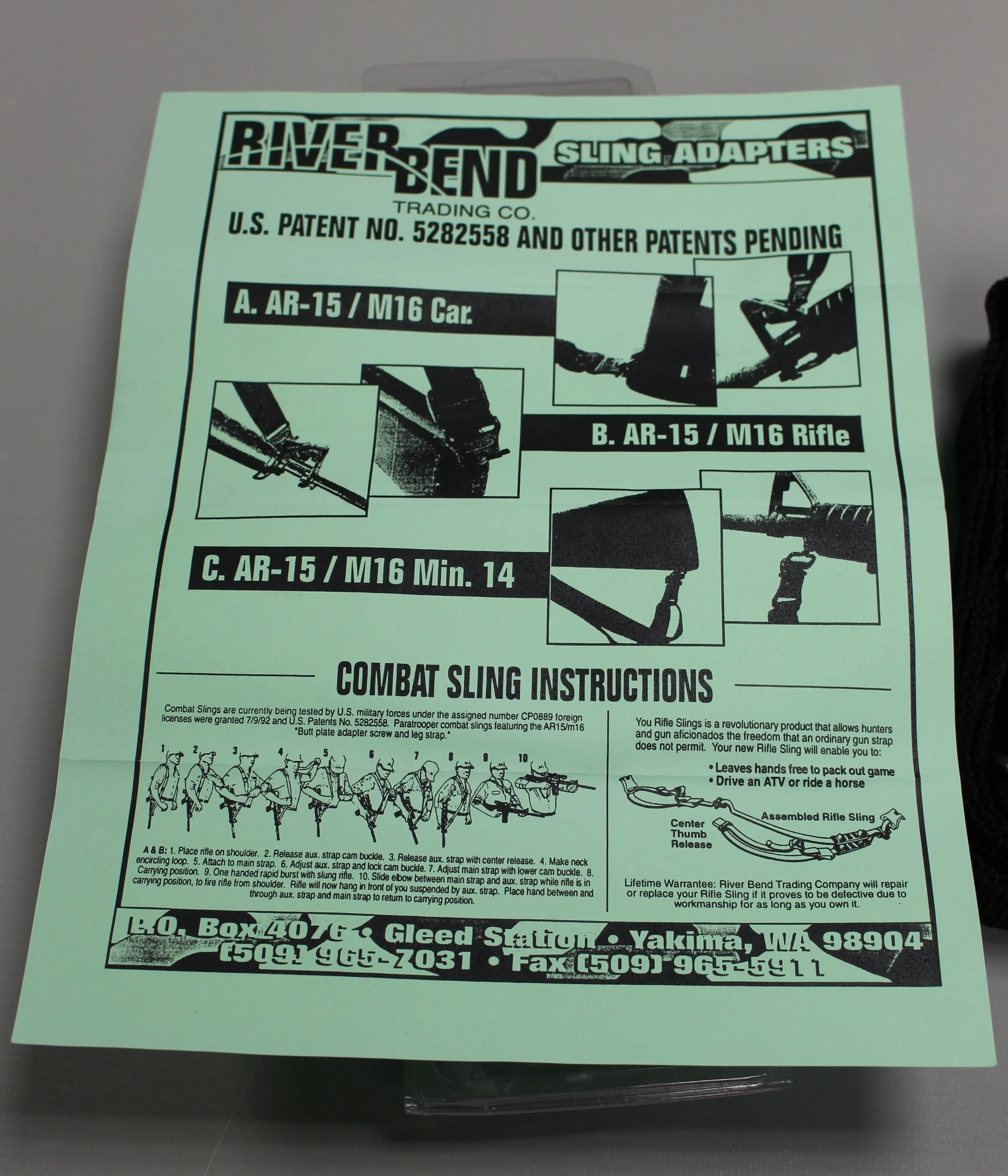 River Bend Firearm Rifle Sling Adapter - AR-15 / M16 - Black - New - Image 2