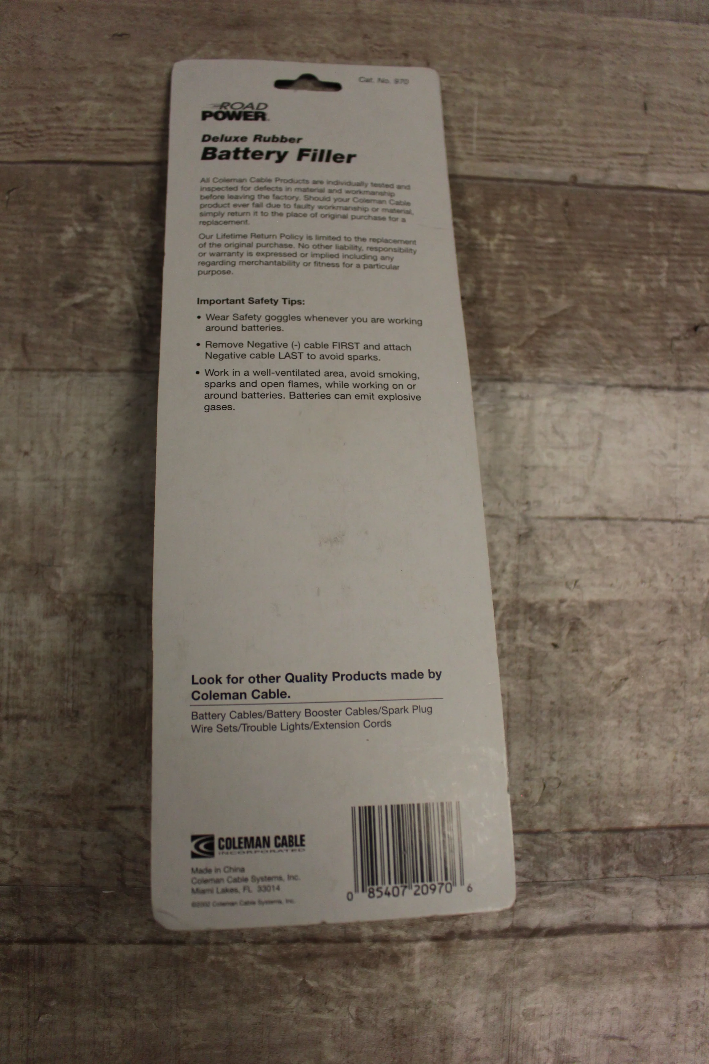 Road Power Deluxe Rubber Battery Filler -New - Image 2