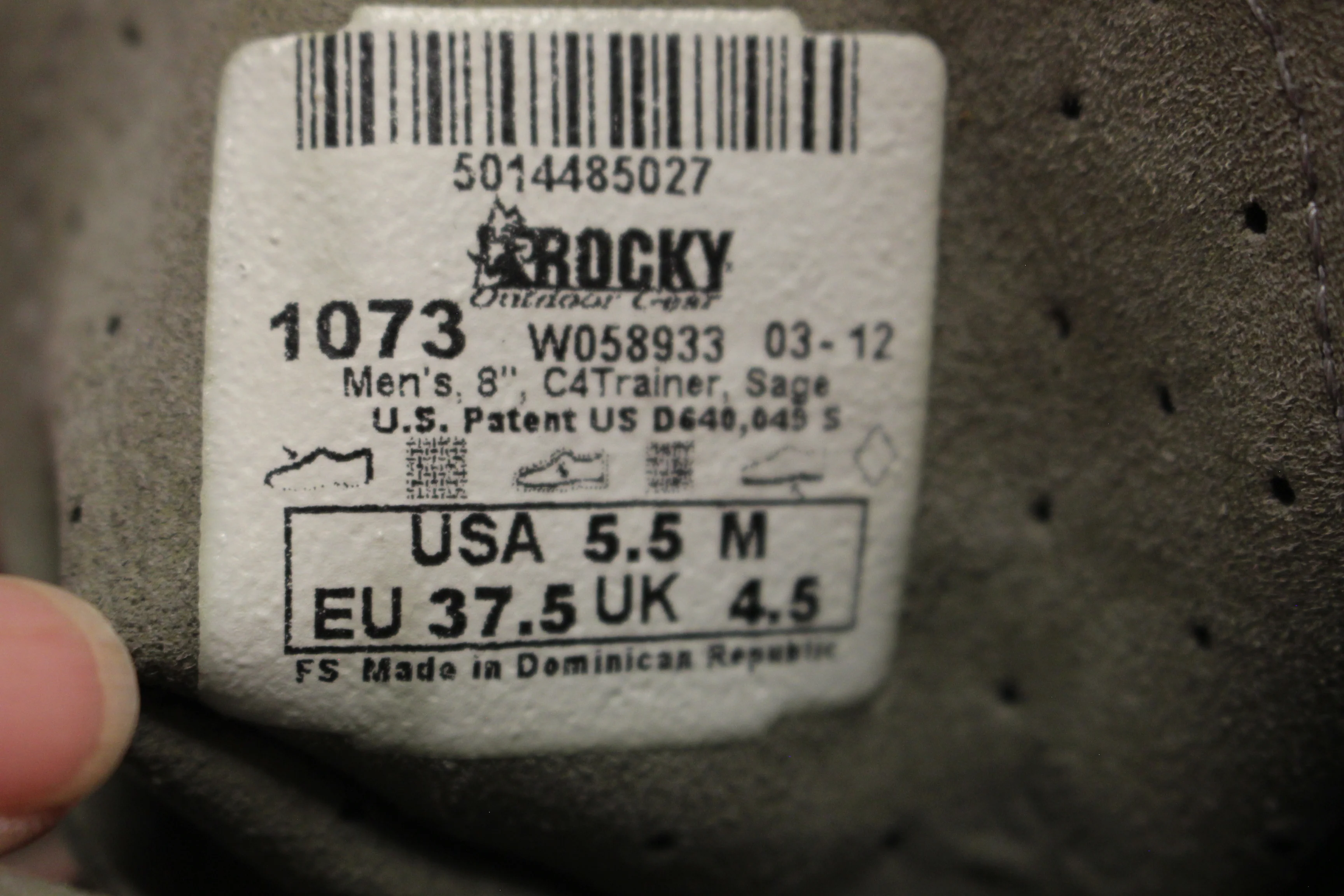 Rocky Army Men's 1073 Combat Boot - Sage - Size: 5.5 M - C4Trainer - Used - Image 2