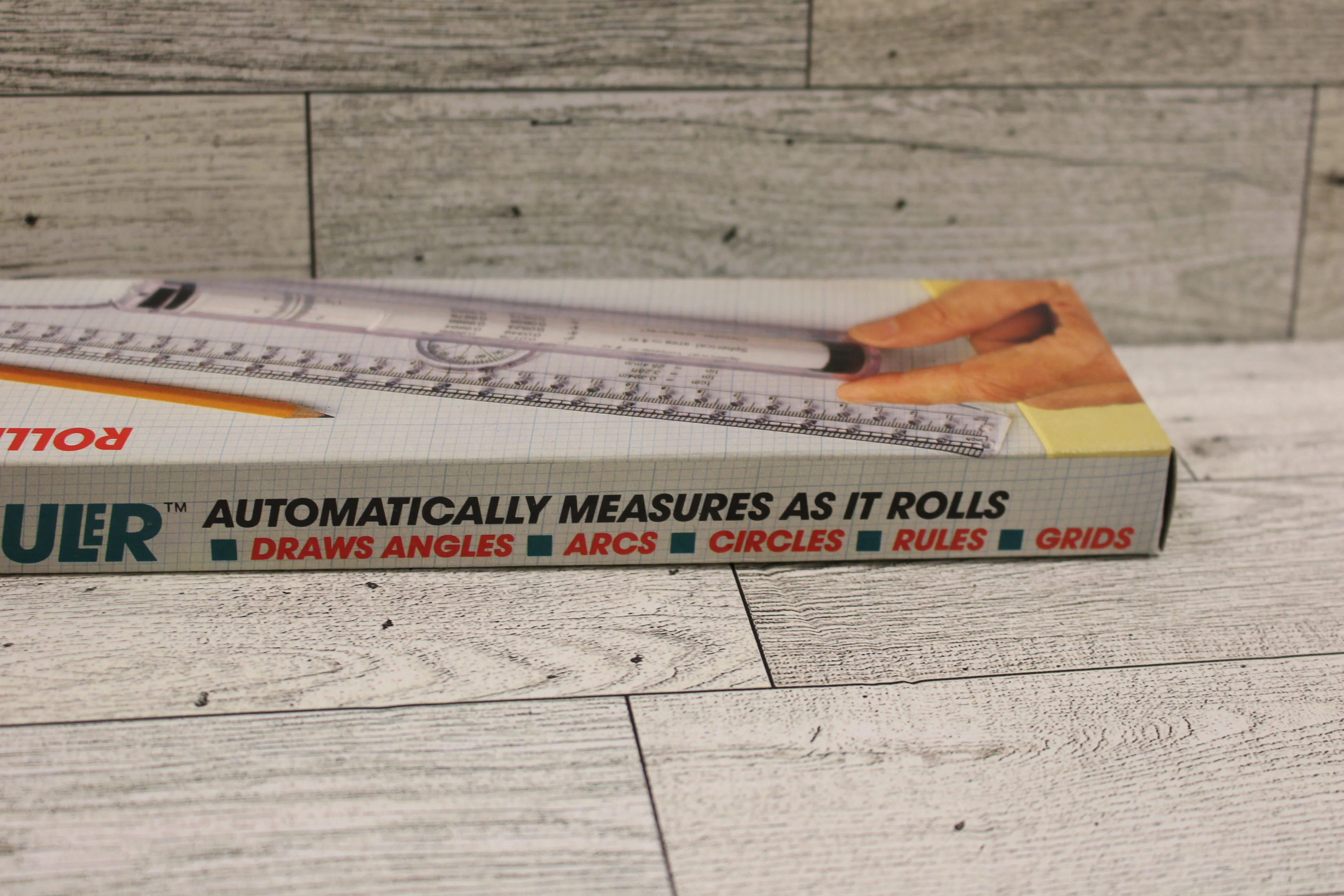 Rolling Ruler 12" Compass Protractor T-Square For Angles, Arcs, Circles, Lines - Image 3