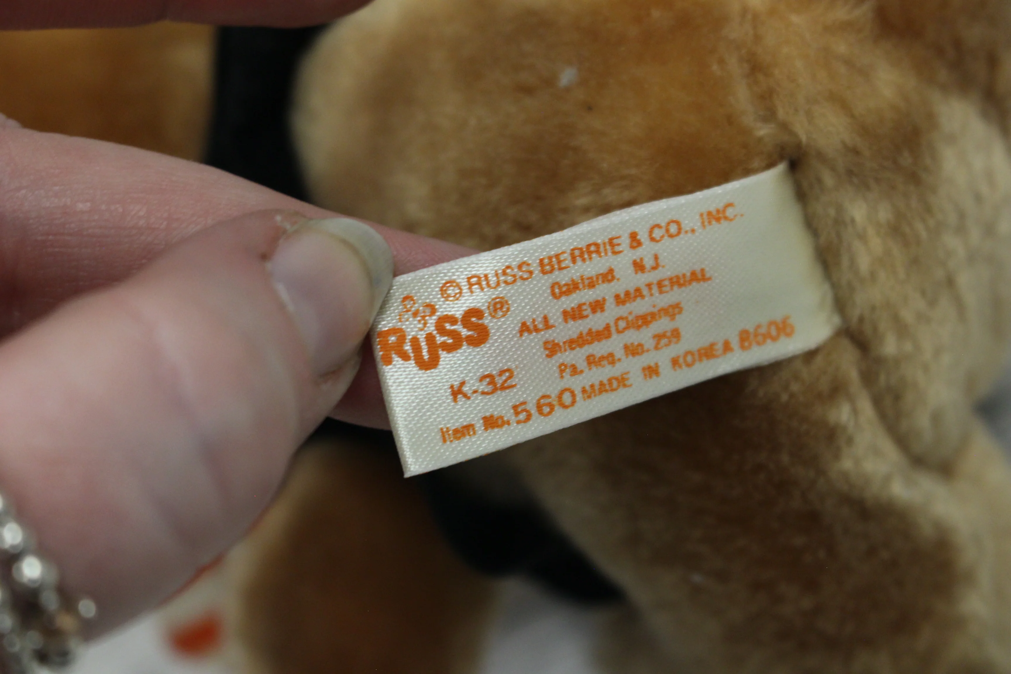 Russ Berrie & Co Pirate Bear - K-32 - Used - Image 4