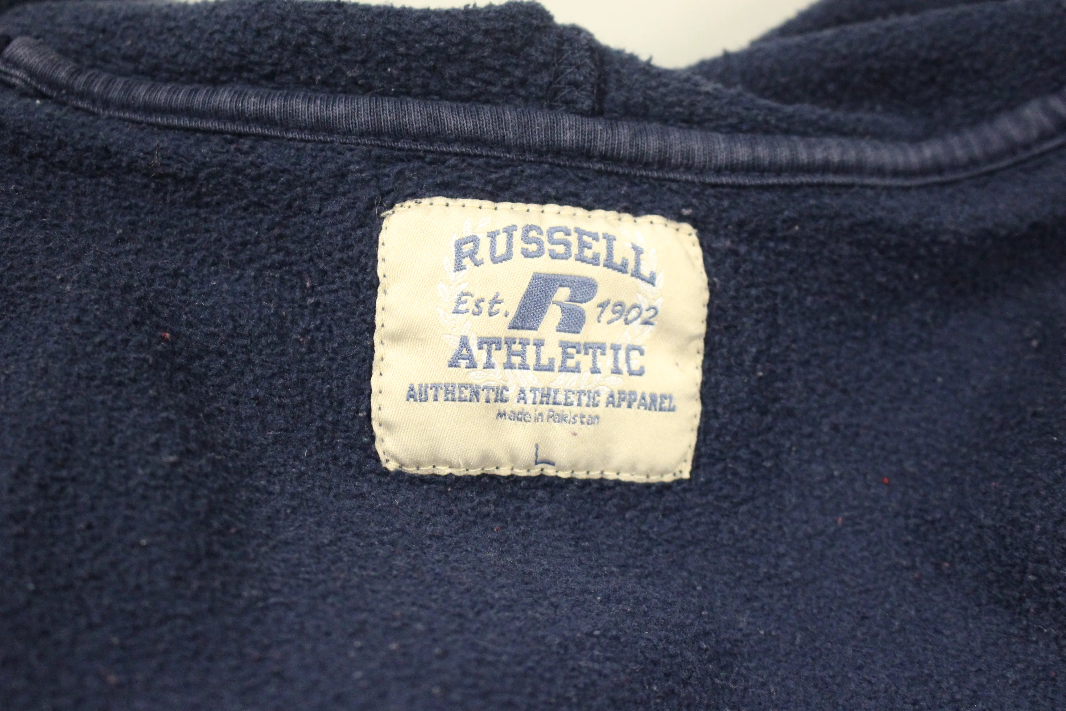 Russell Athletic Delaware State University Blue Zip Up Hoodie - Large - Used - Image 4